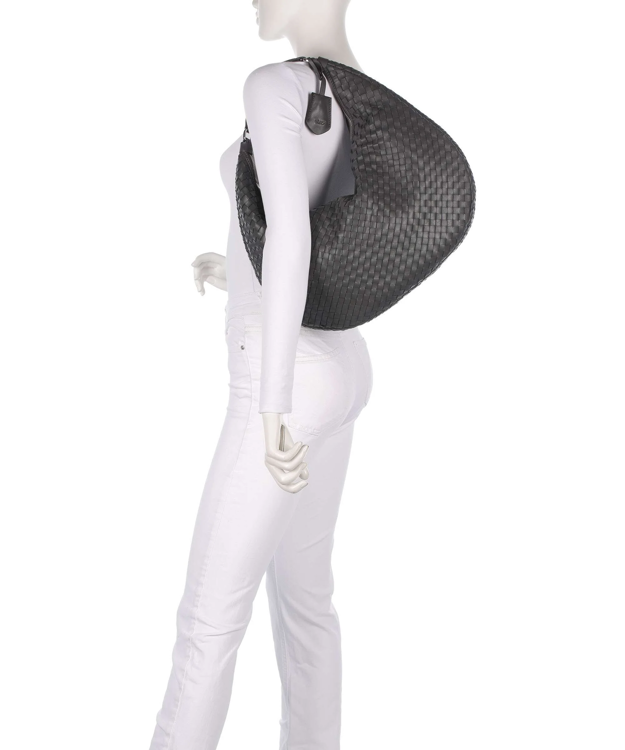 Abro Piuma Nana Hobo bag grey - Image 3