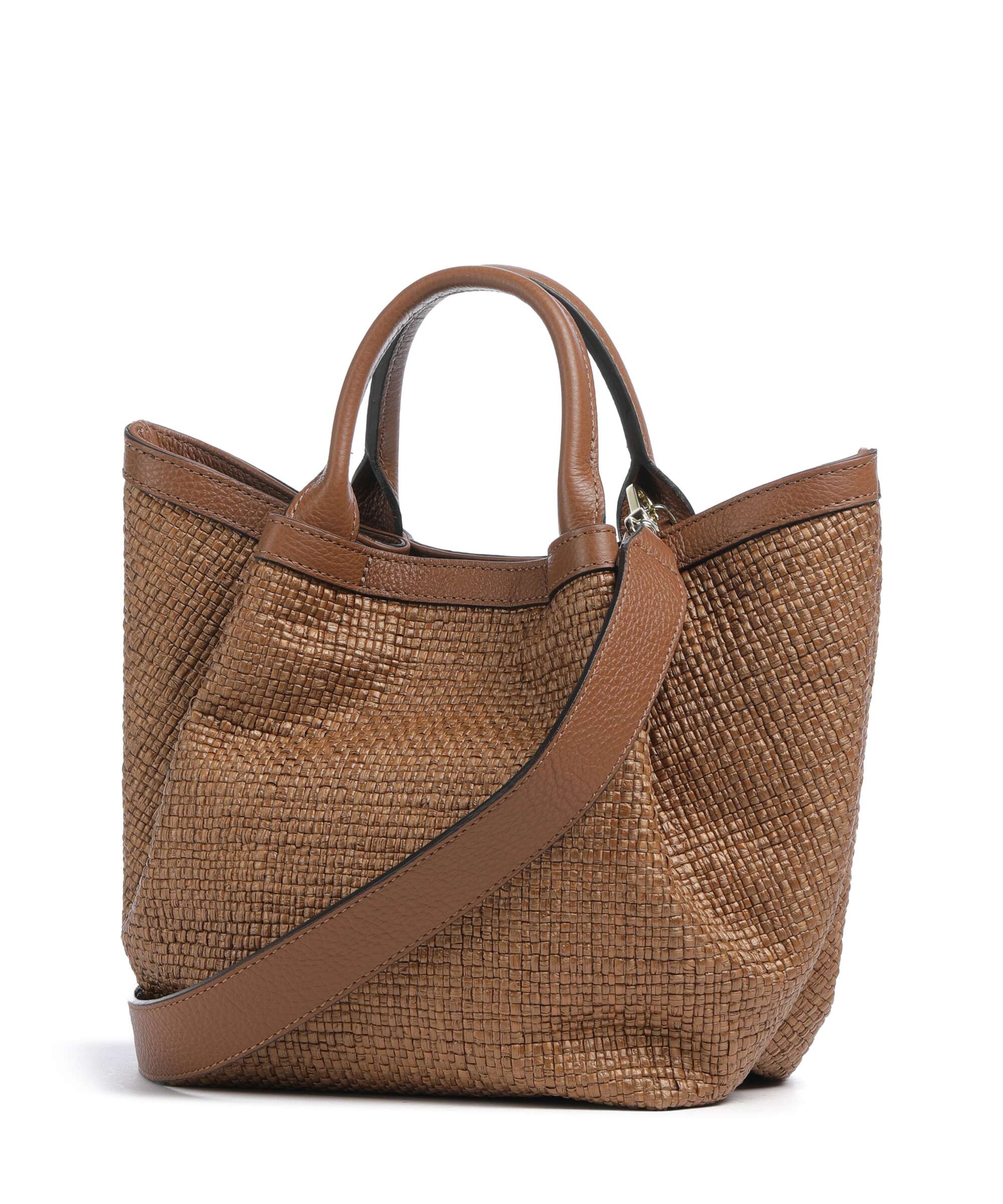 Abro Raffia Intreccio Essential Small Handbag caramel/cognac - Image 2