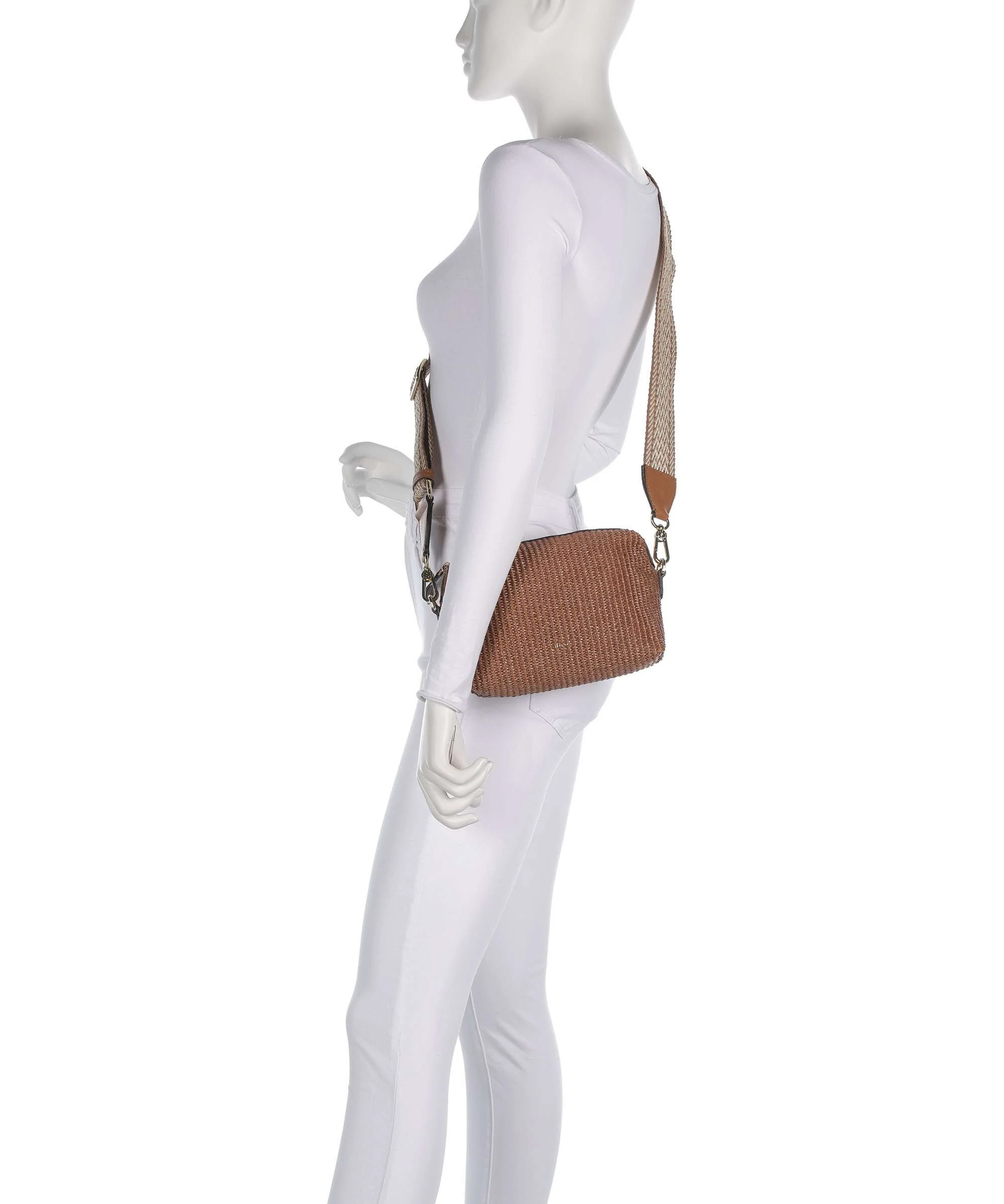 Abro Raffia Kaia Crossbody bag caramel/cognac - Image 3