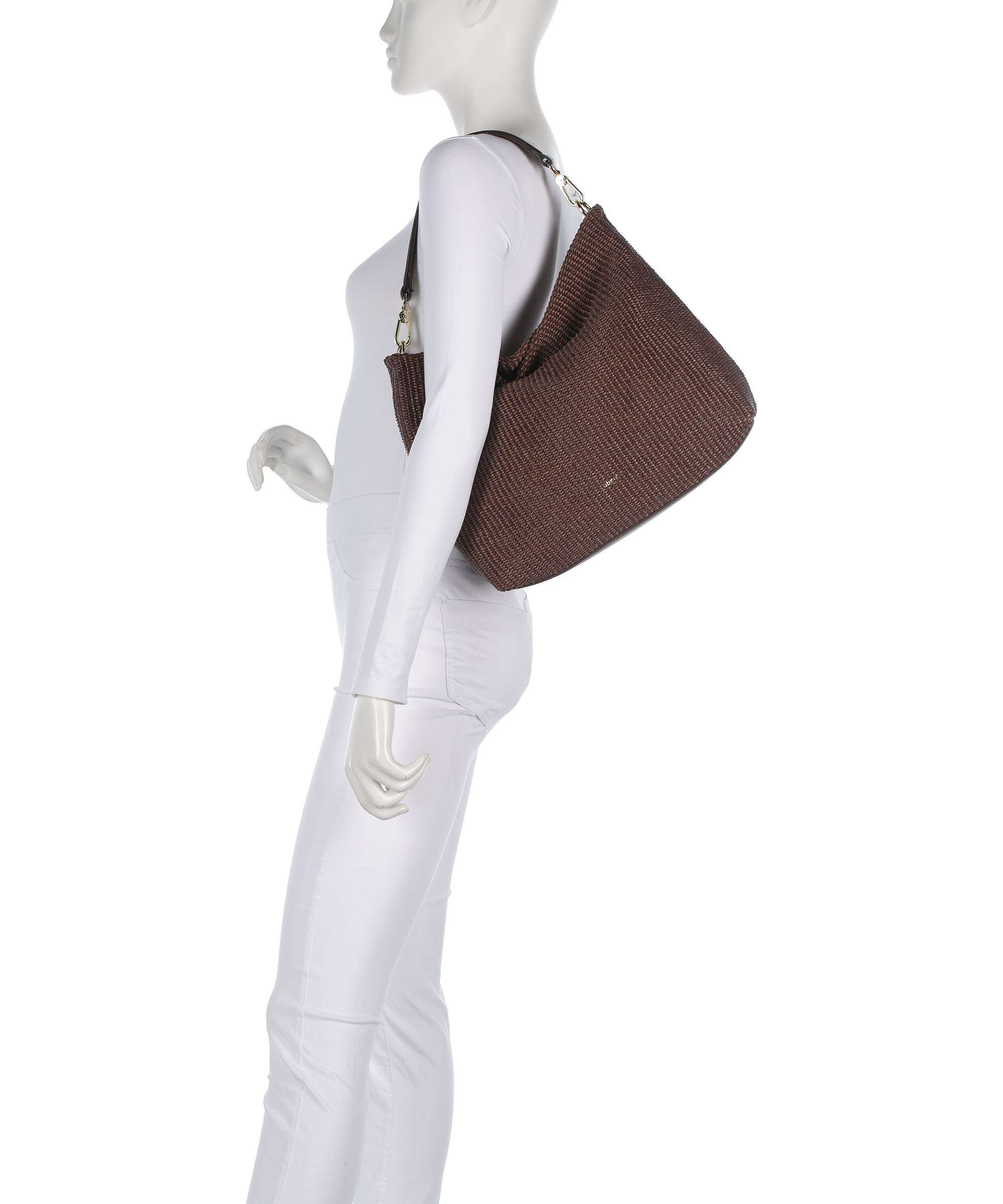 Abro Raffia Kaia Hobo bag wood - Image 3
