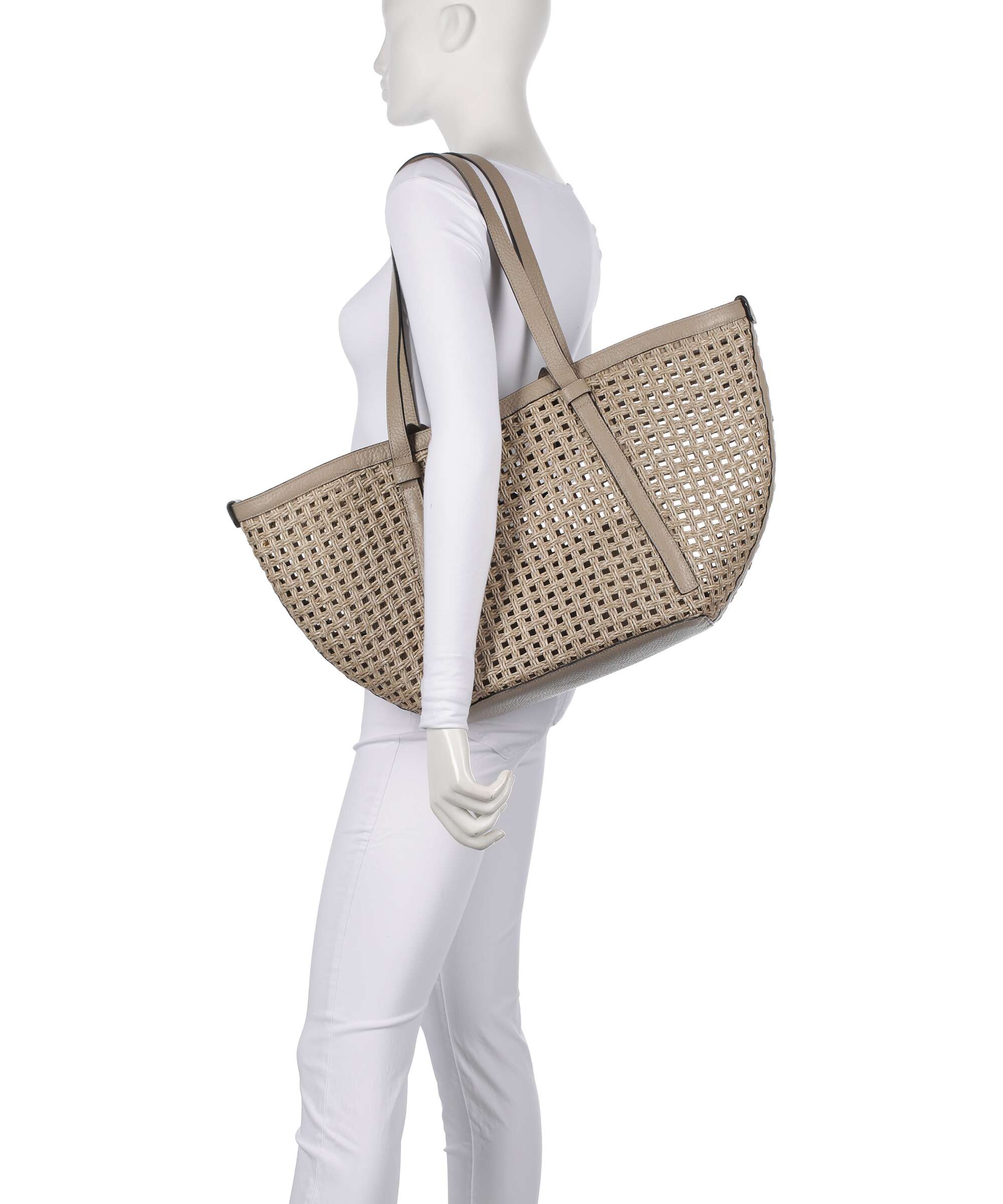 Abro Raffia Net Cosmo Large Tote bag sahara - Image 4