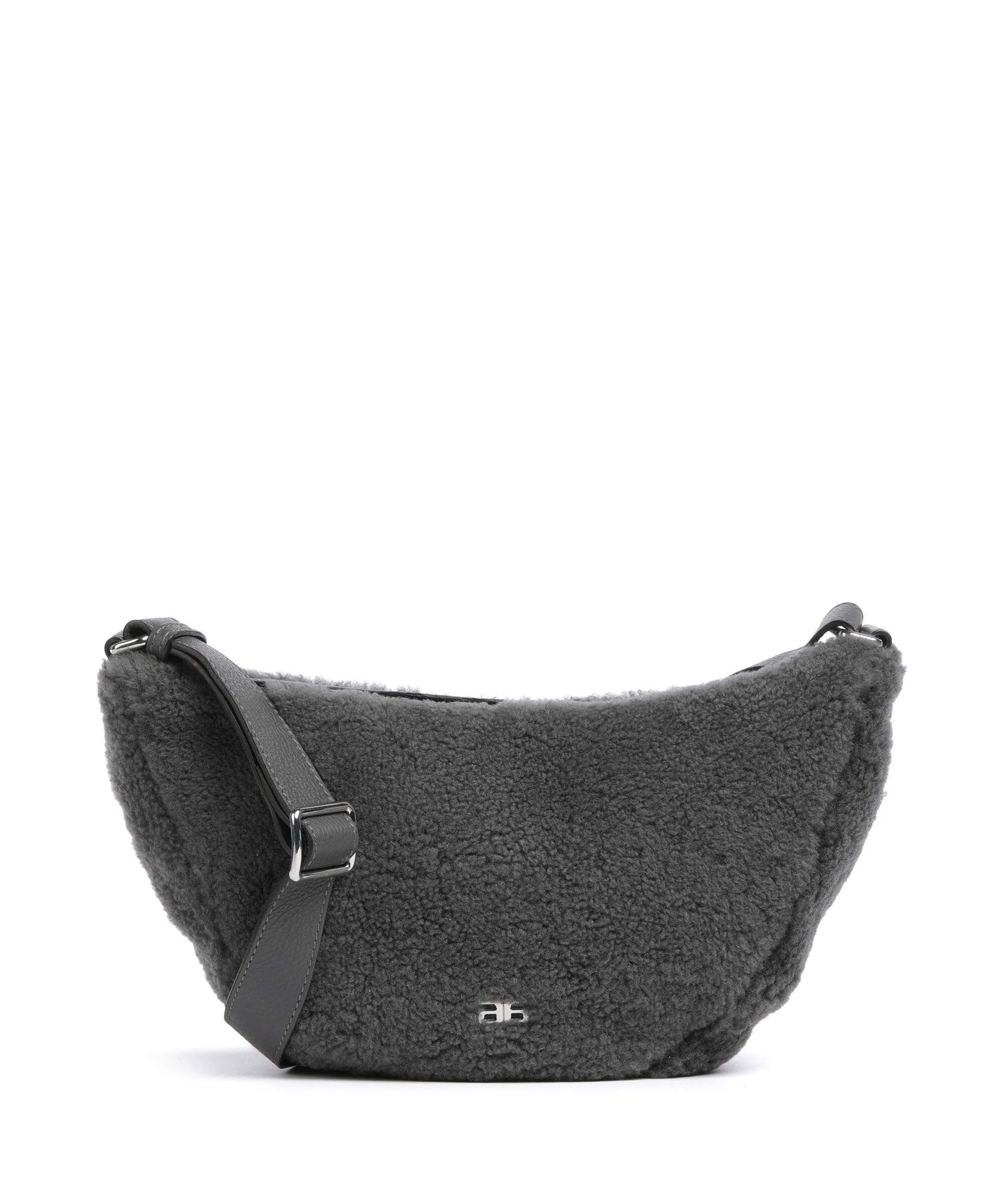 Abro Shearling By My Side Crossbody bag grey