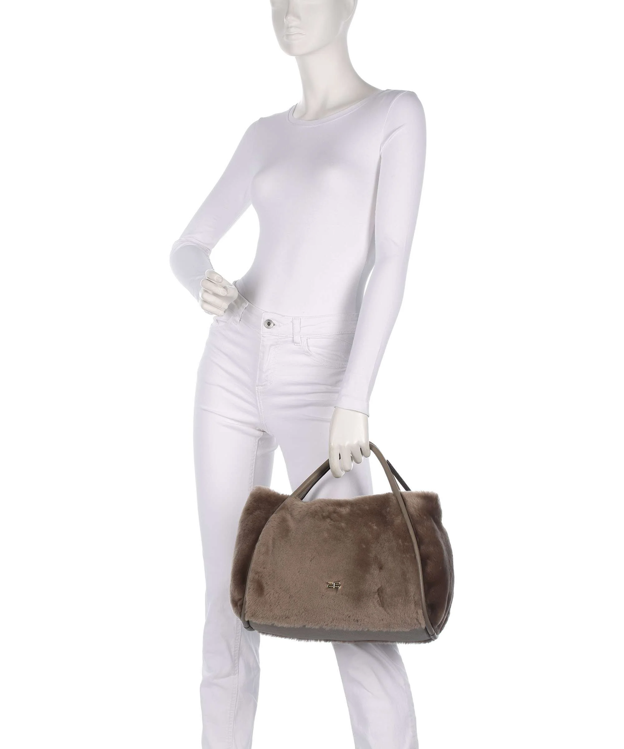 Abro Shearling Willow Handbag tope - Image 3