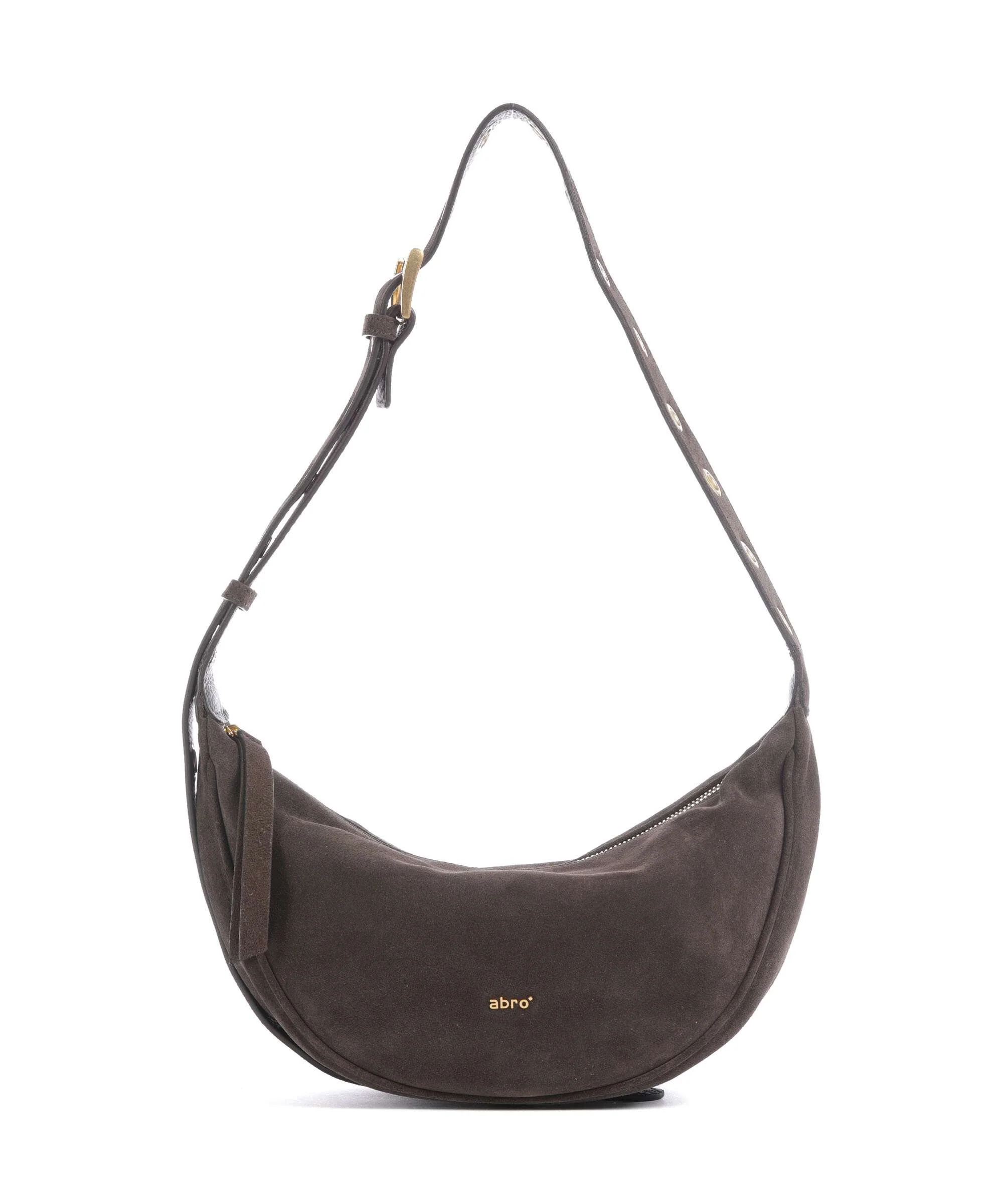Abro Suede By My Side Small Shoulder bag dark brown