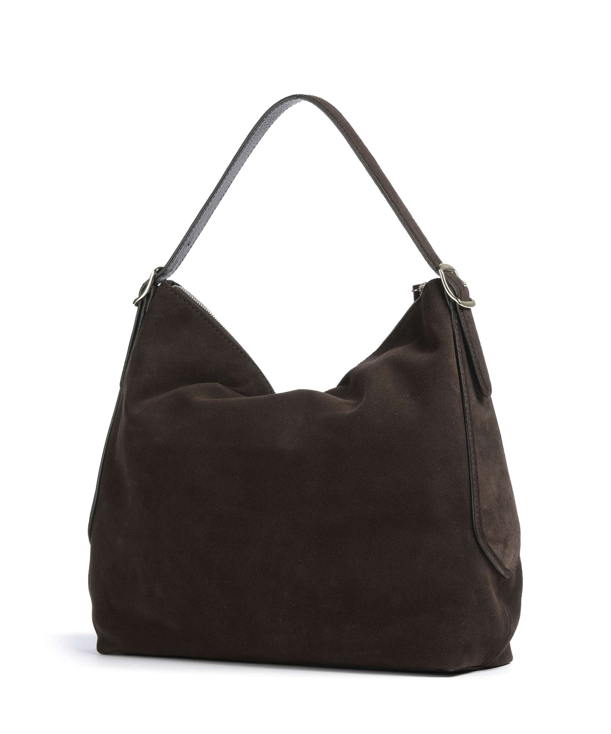Abro Suede Carina Hobo bag dark brown - Image 2