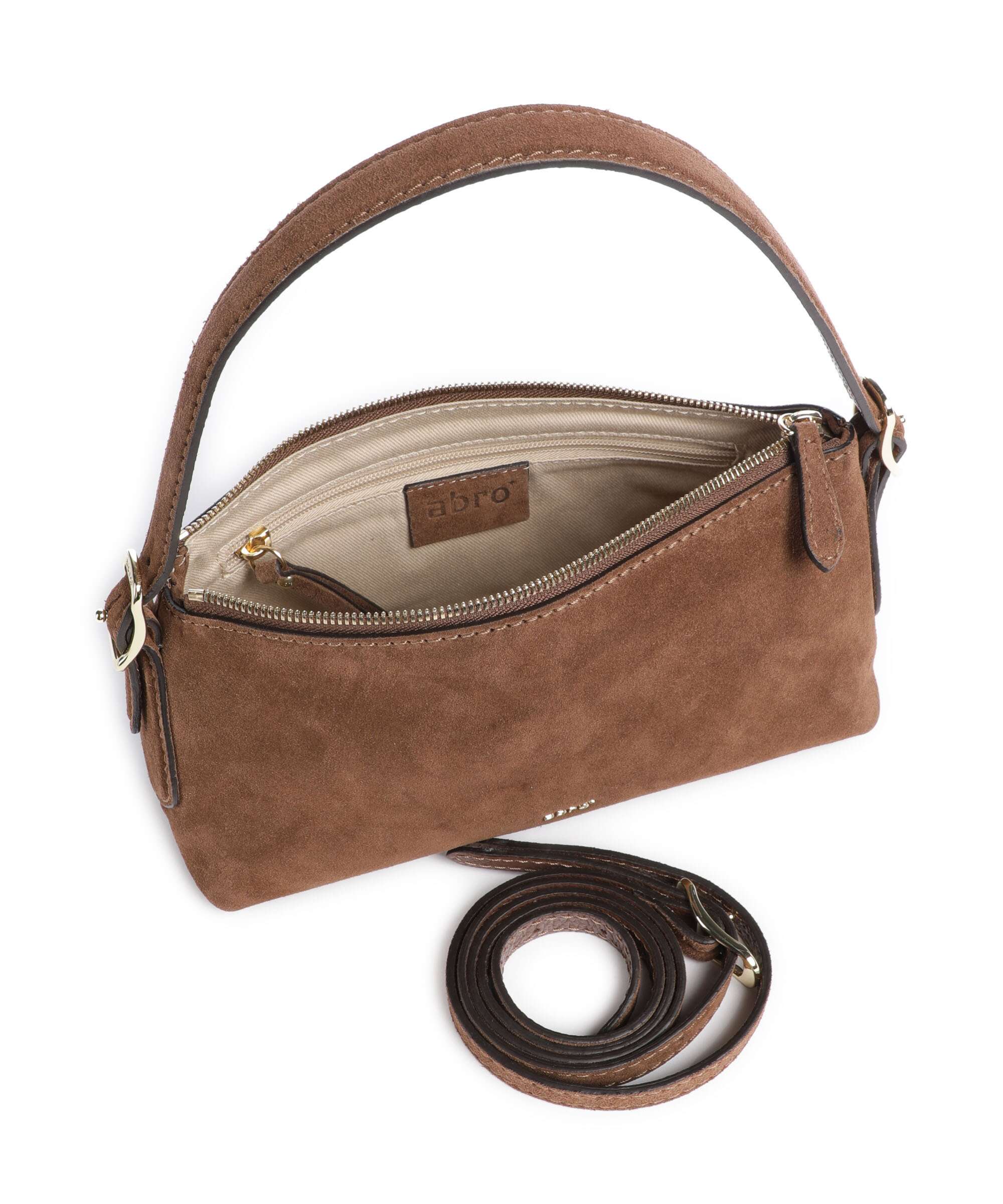 Abro Suede Carina Shoulder bag wood - Image 6