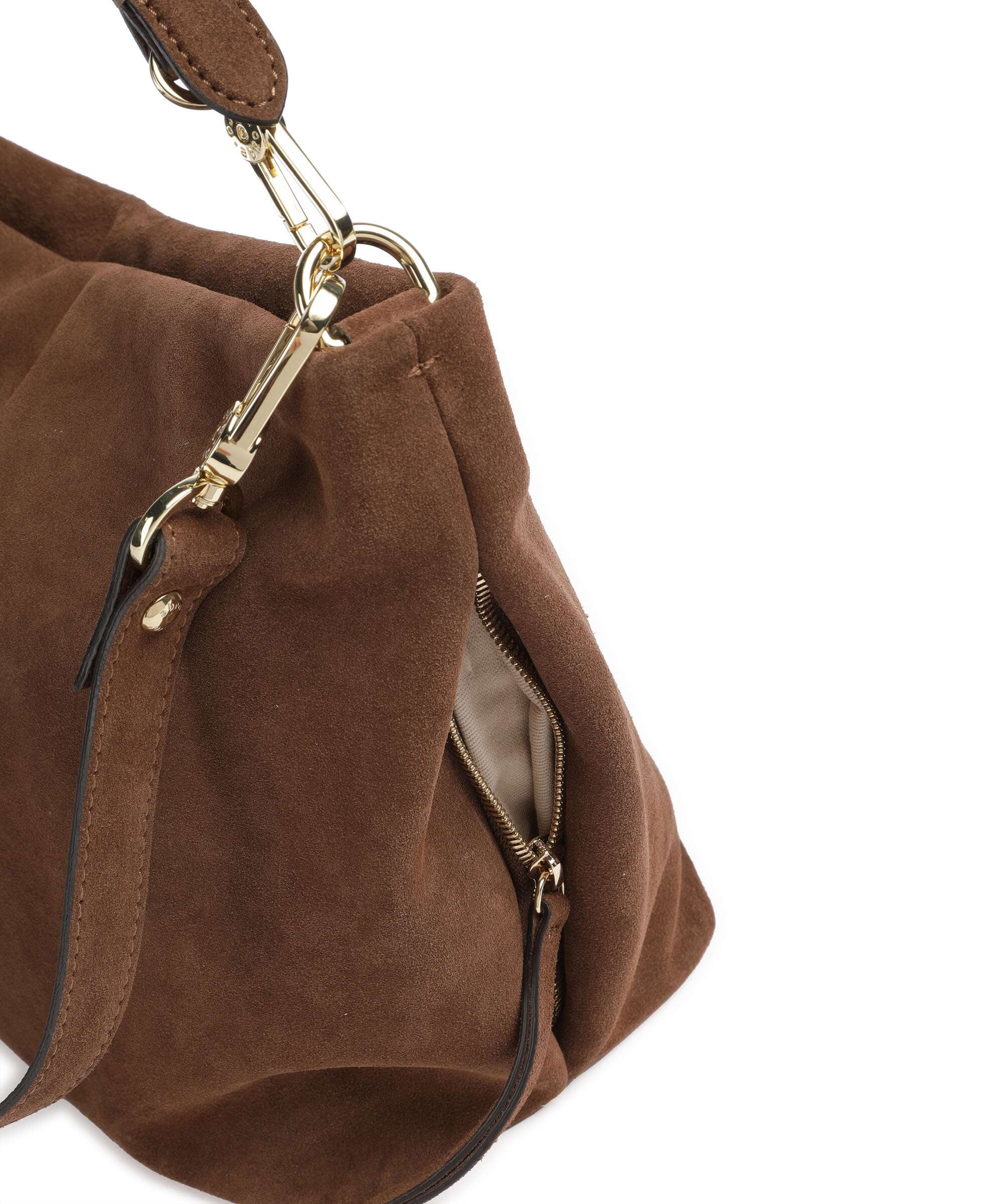 Abro Suede Ebony Hobo bag wood - Image 4