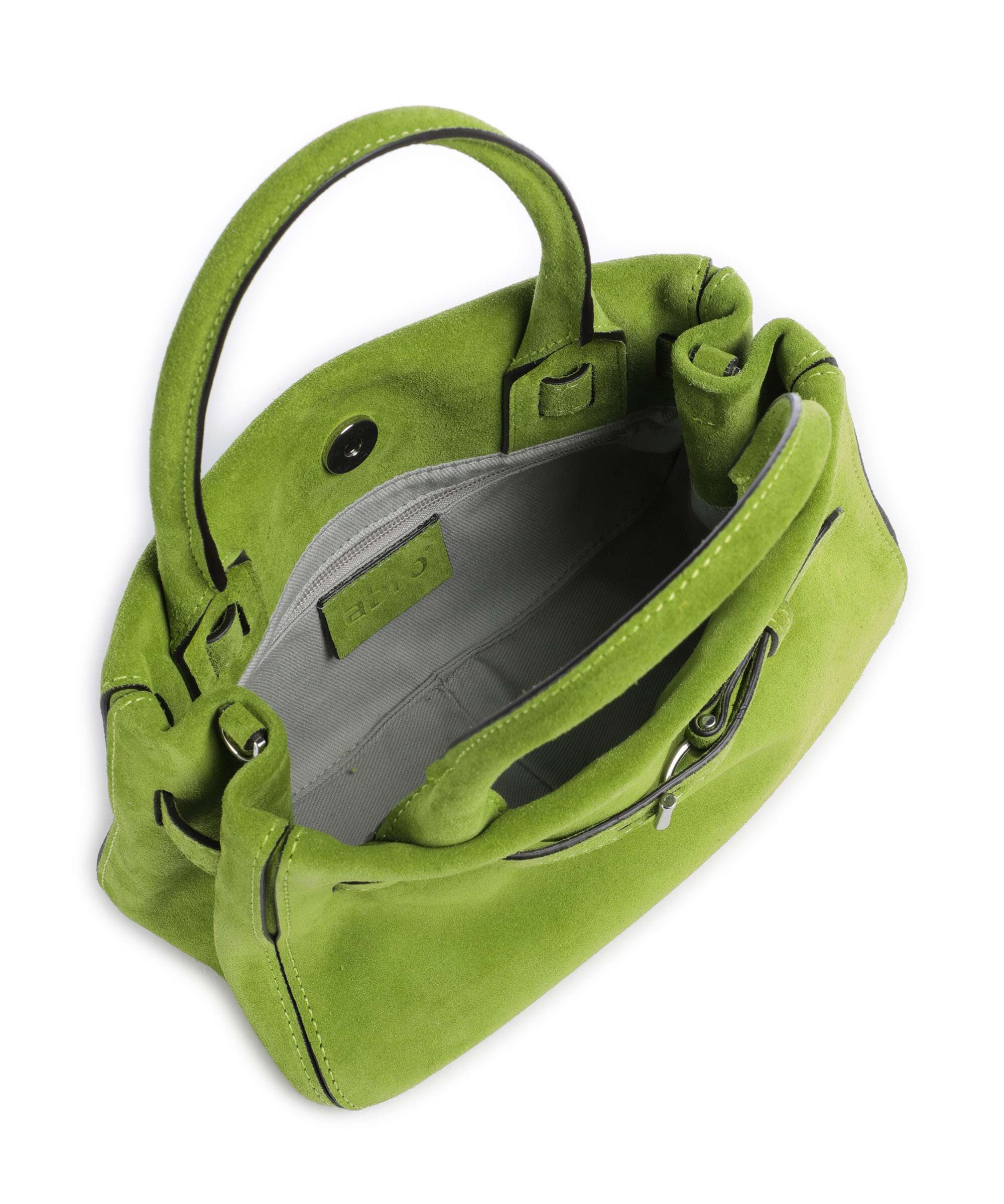 Abro Suede Jill Handbag lime - Image 5