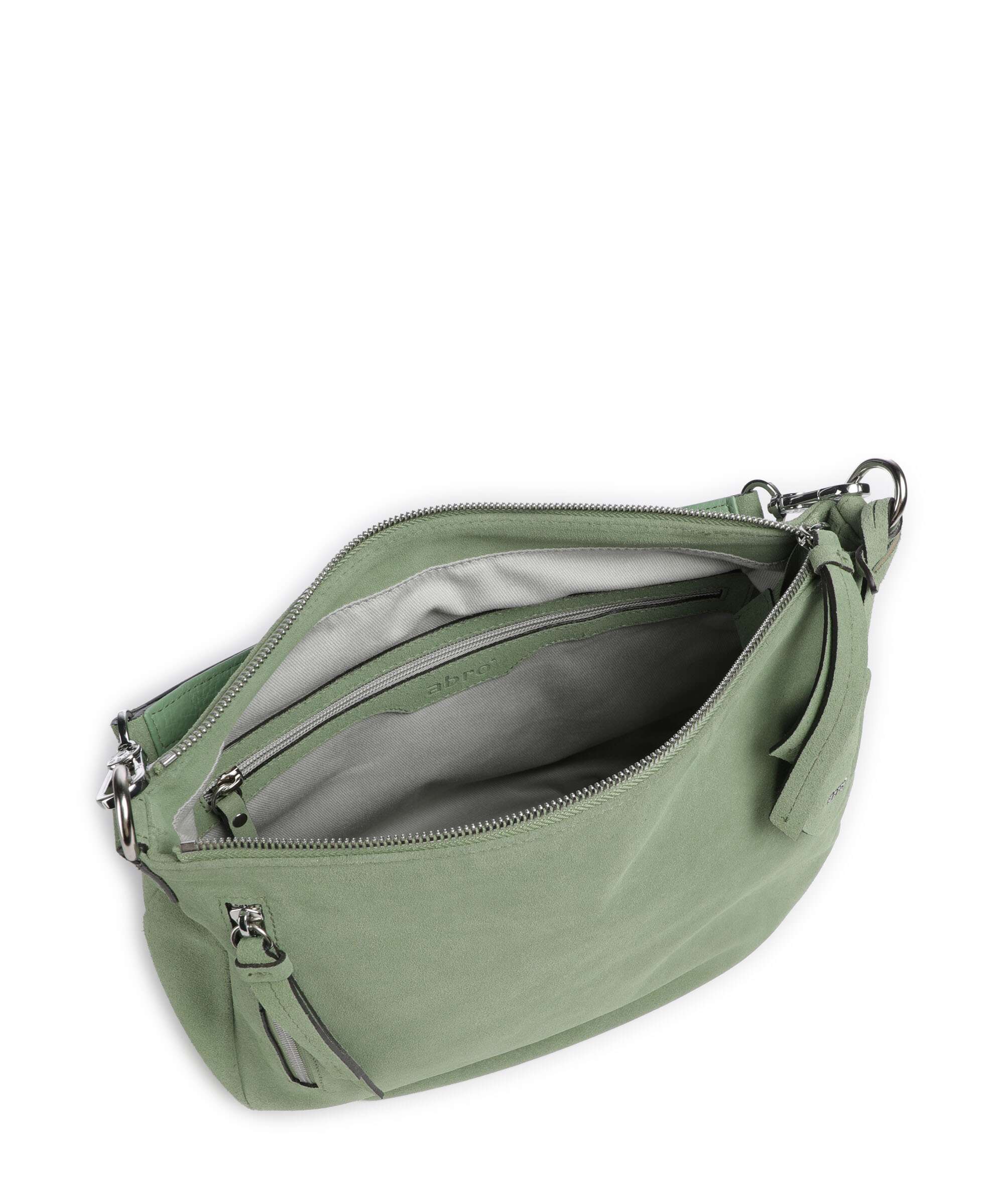 Abro Suede Juna Hobo bag green - Image 6