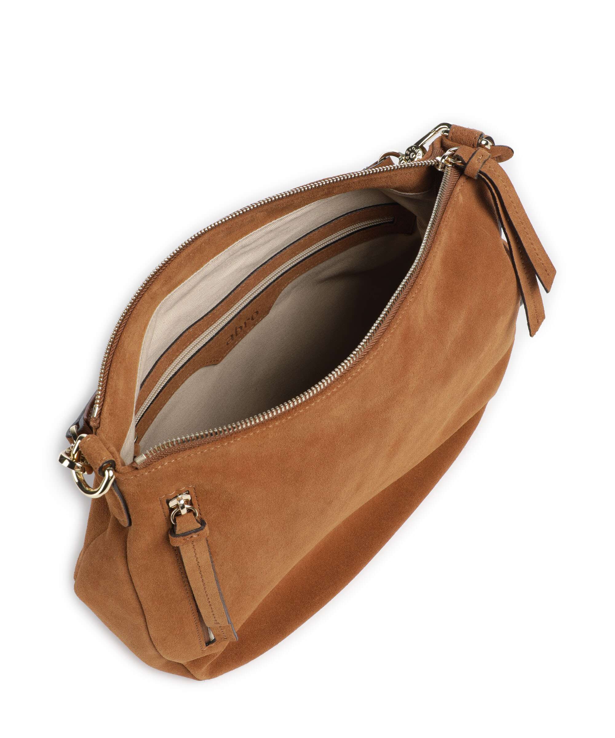 Abro Suede Juna Small Hobo bag cuoio - Image 6