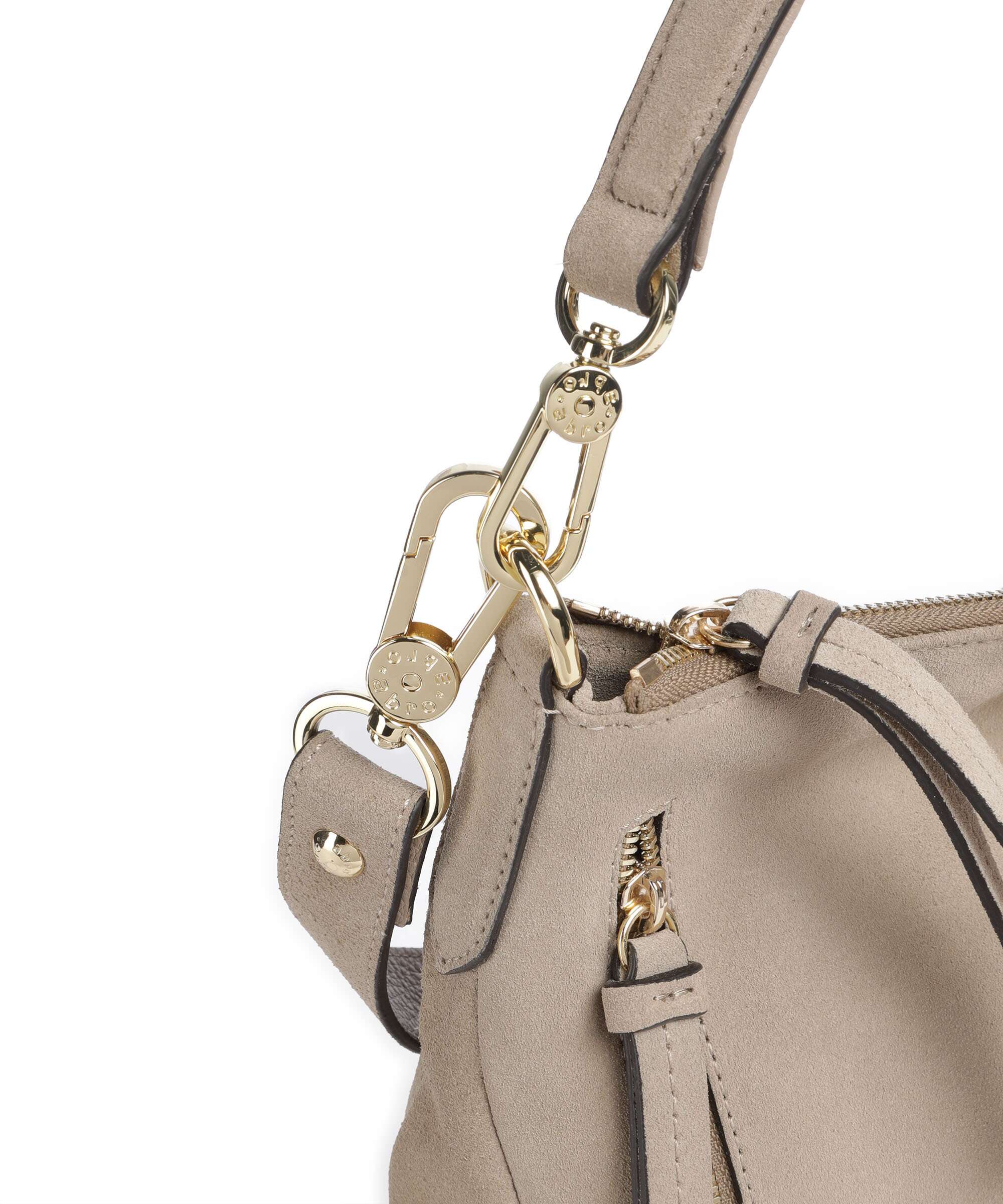 Abro Suede Juna Small Hobo bag siena - Image 4