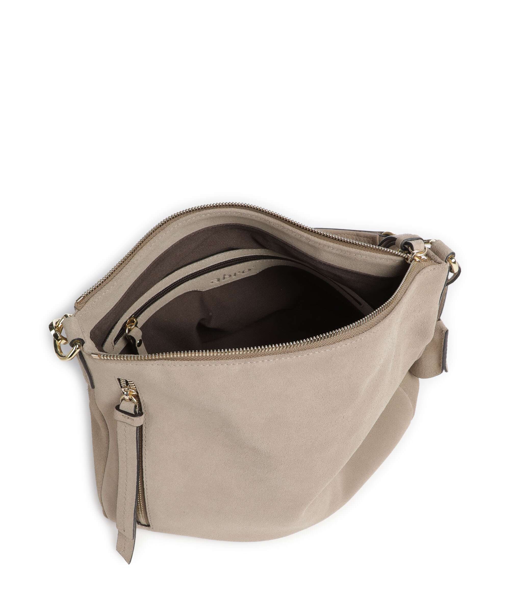 Abro Suede Juna Small Hobo bag siena - Image 6