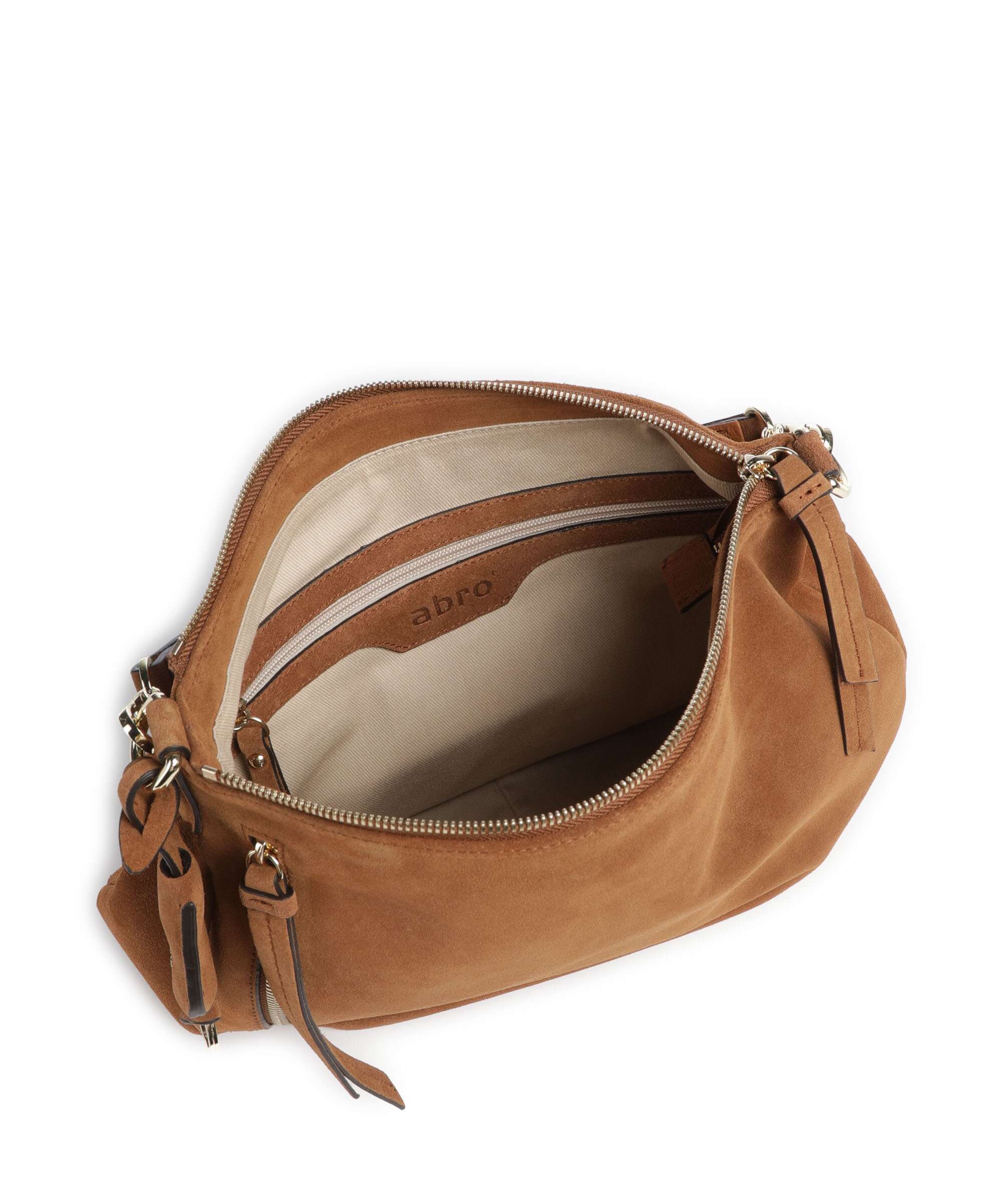 Abro Suede Juna Small Hobo bag cuoio - Image 6