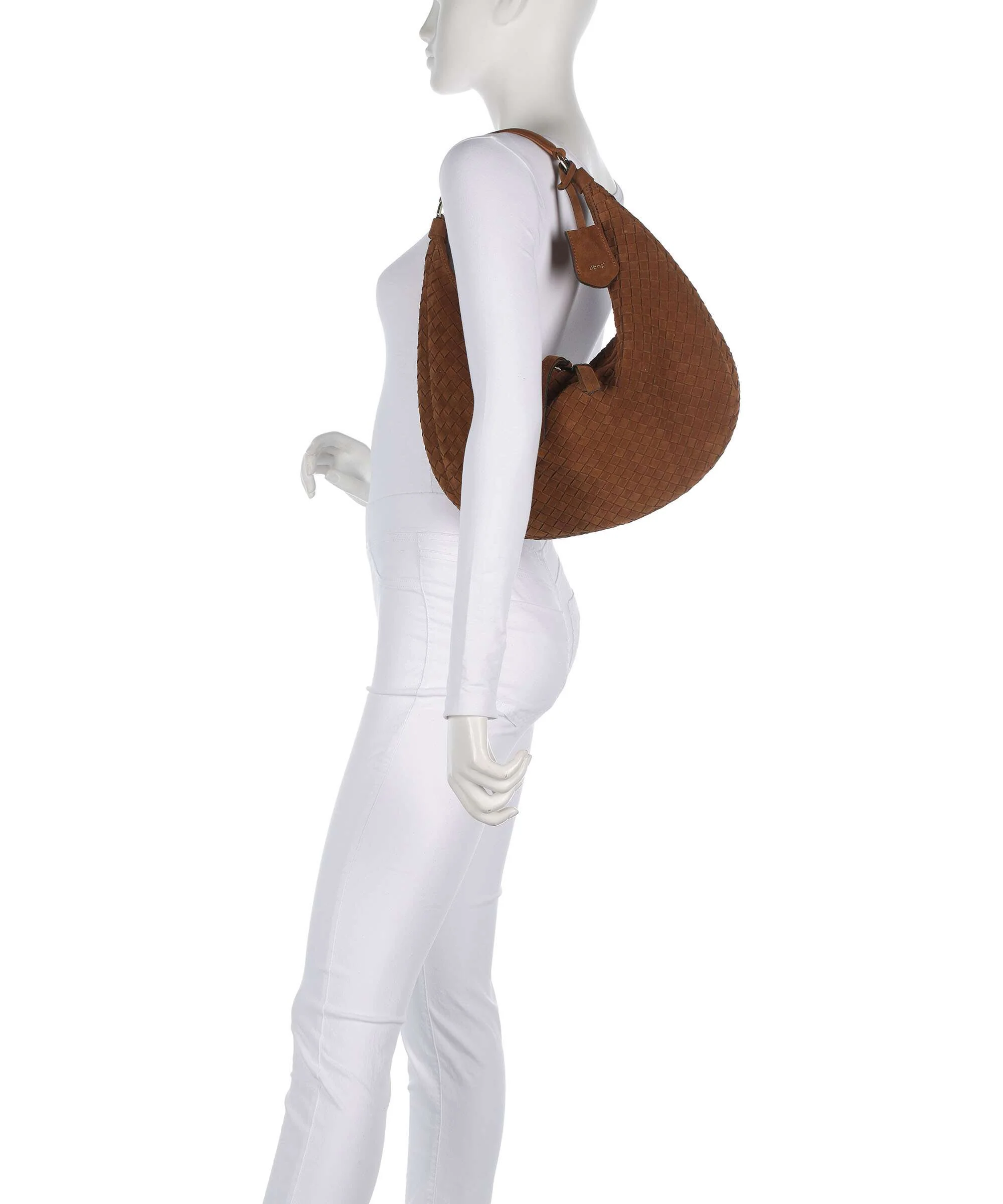 Abro Suede Nana Small Hobo bag cuoio - Image 3