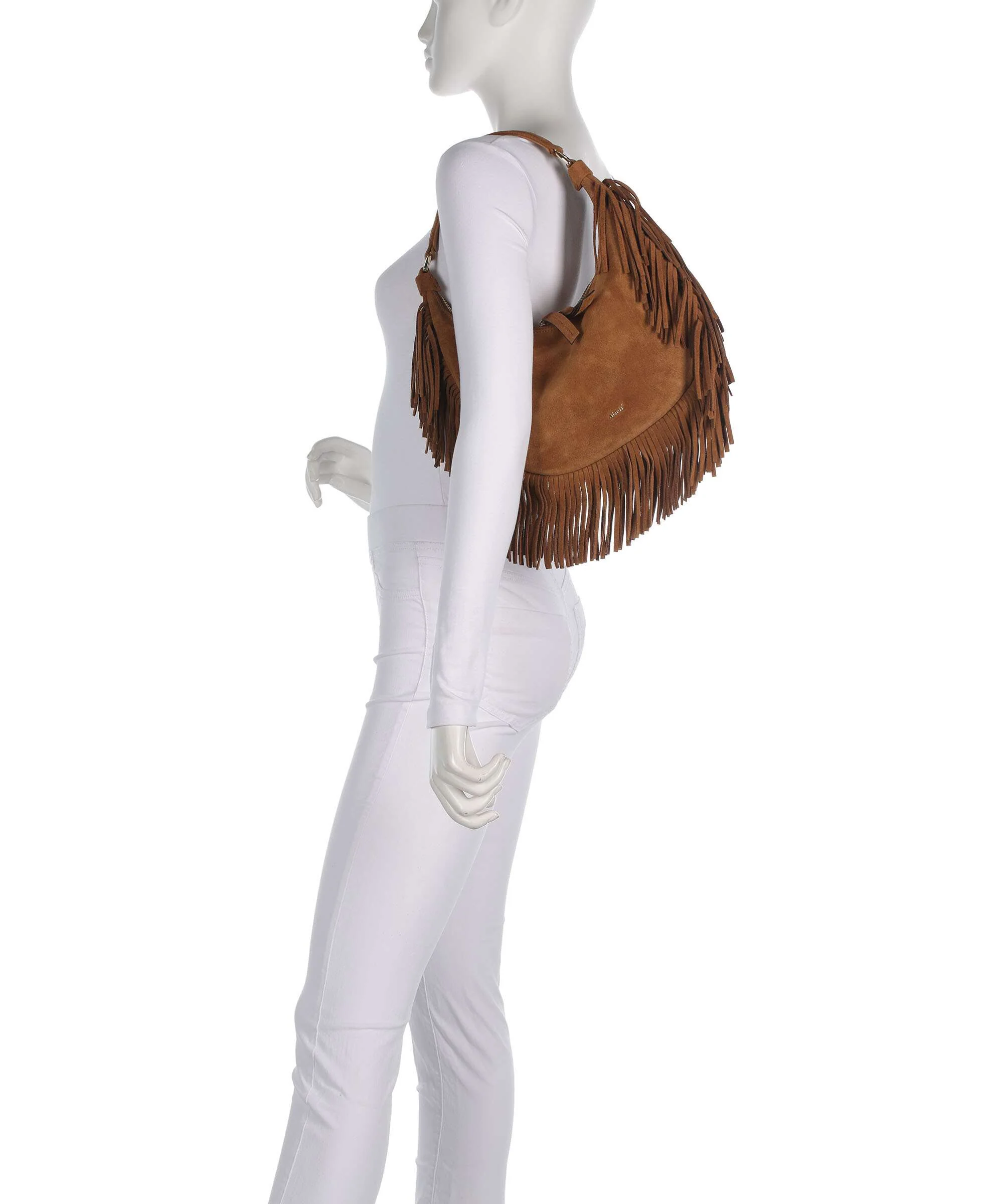 Abro Suede Nana Small Hobo bag cuoio - Image 3