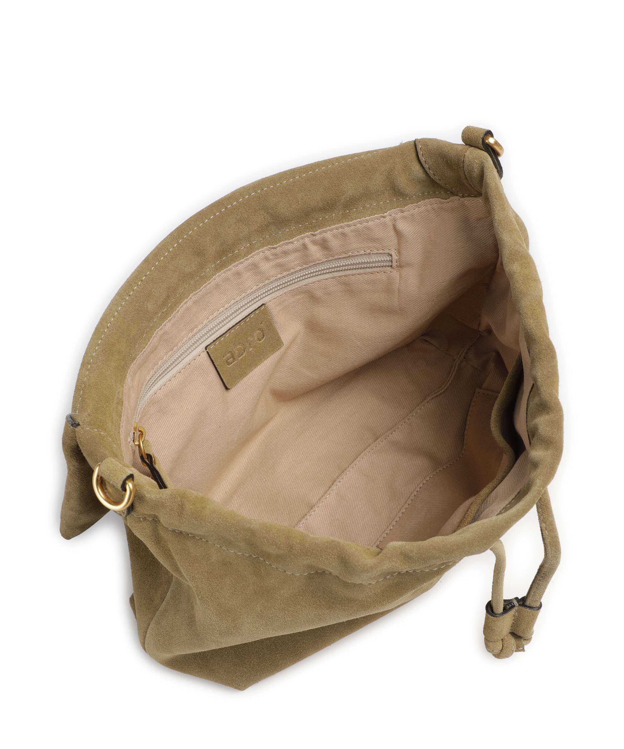 Abro Suede Temi Medium Shoulder bag mud - Image 6