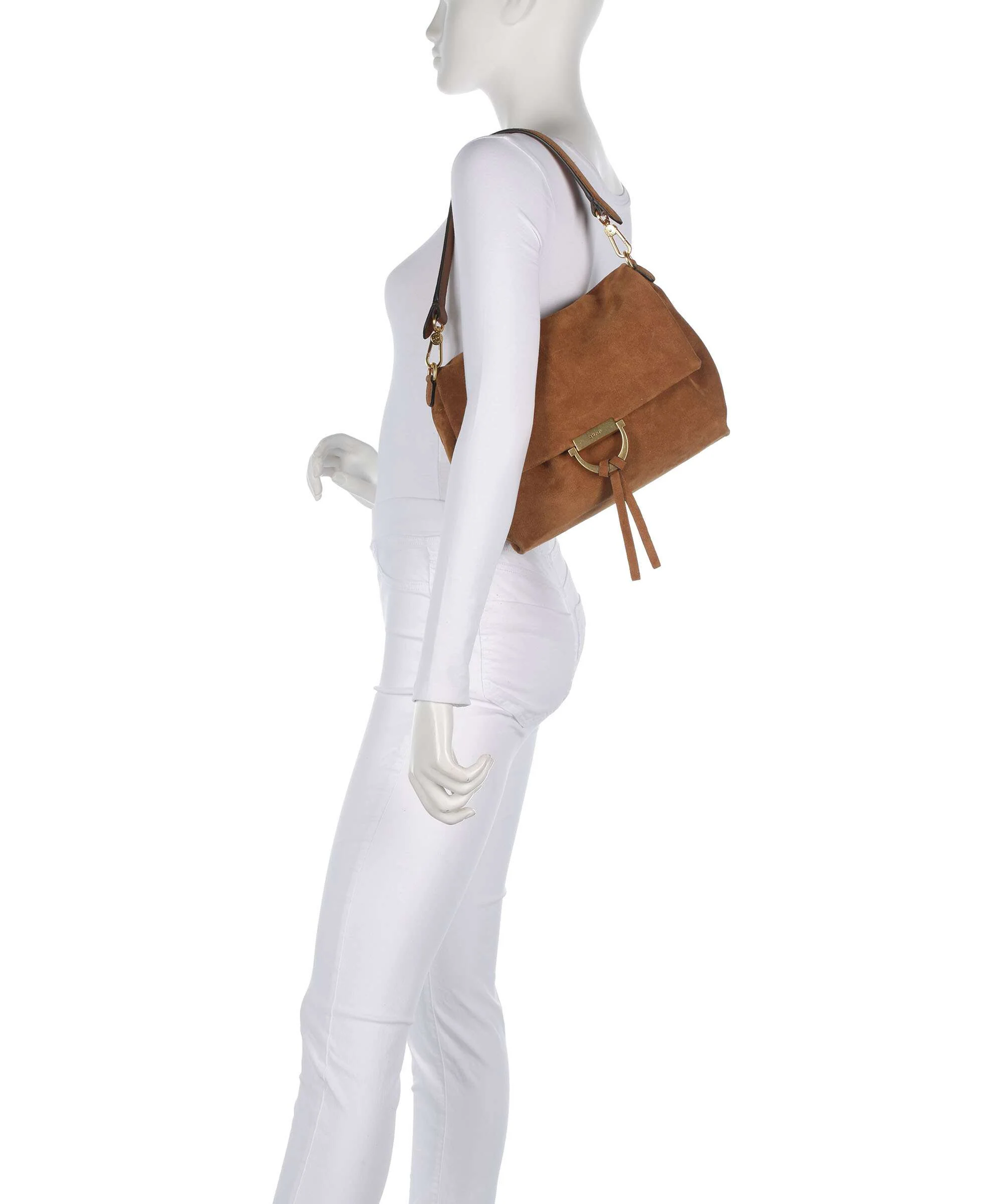 Abro Suede Temi Medium Shoulder bag cuoio - Image 3