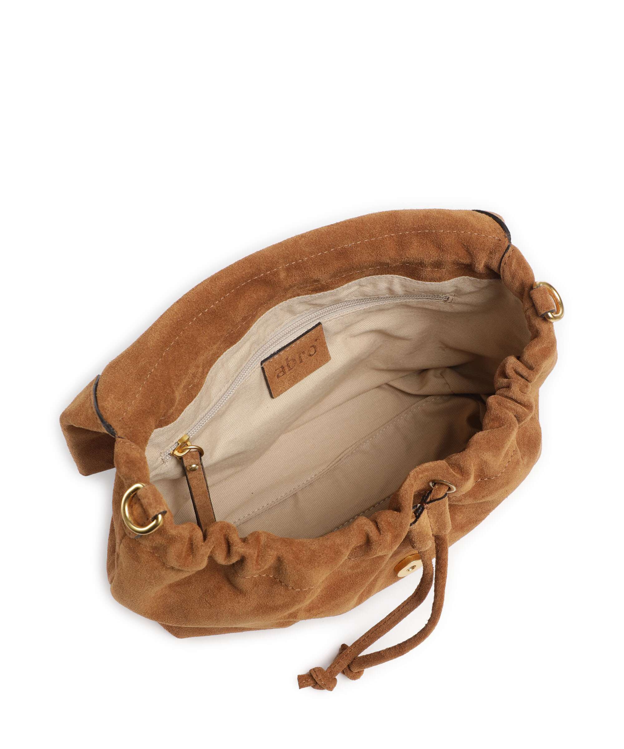 Abro Suede Temi Medium Shoulder bag cuoio - Image 7