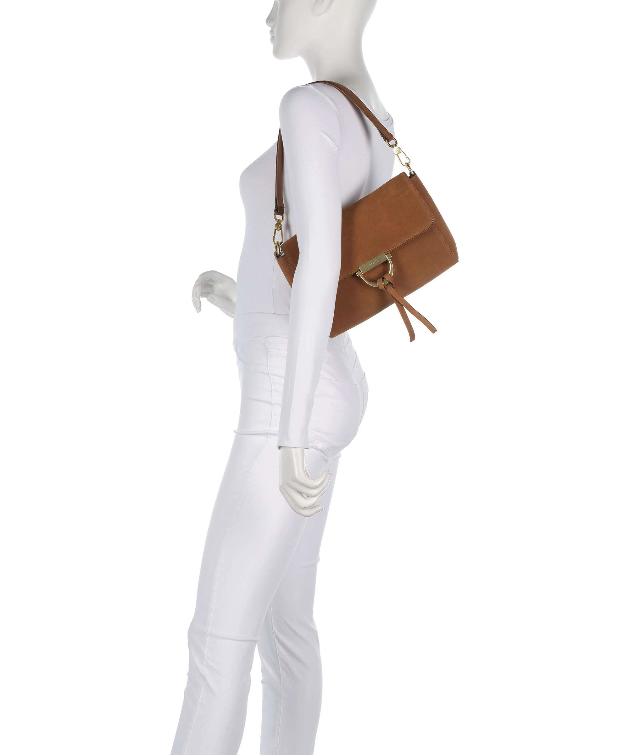 Abro Suede Temi Shoulder bag cuoio - Image 3