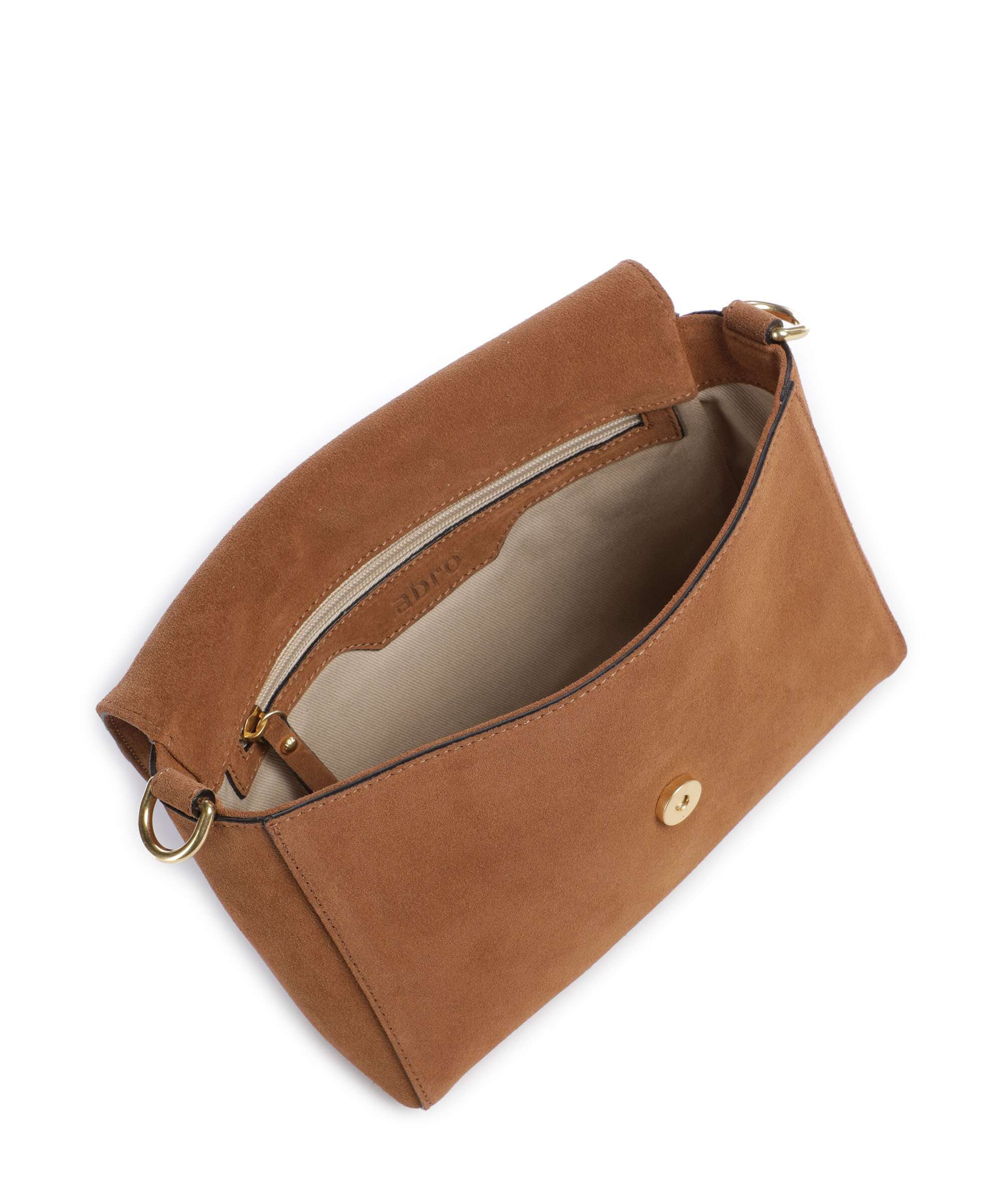 Abro Suede Temi Shoulder bag cuoio - Image 7