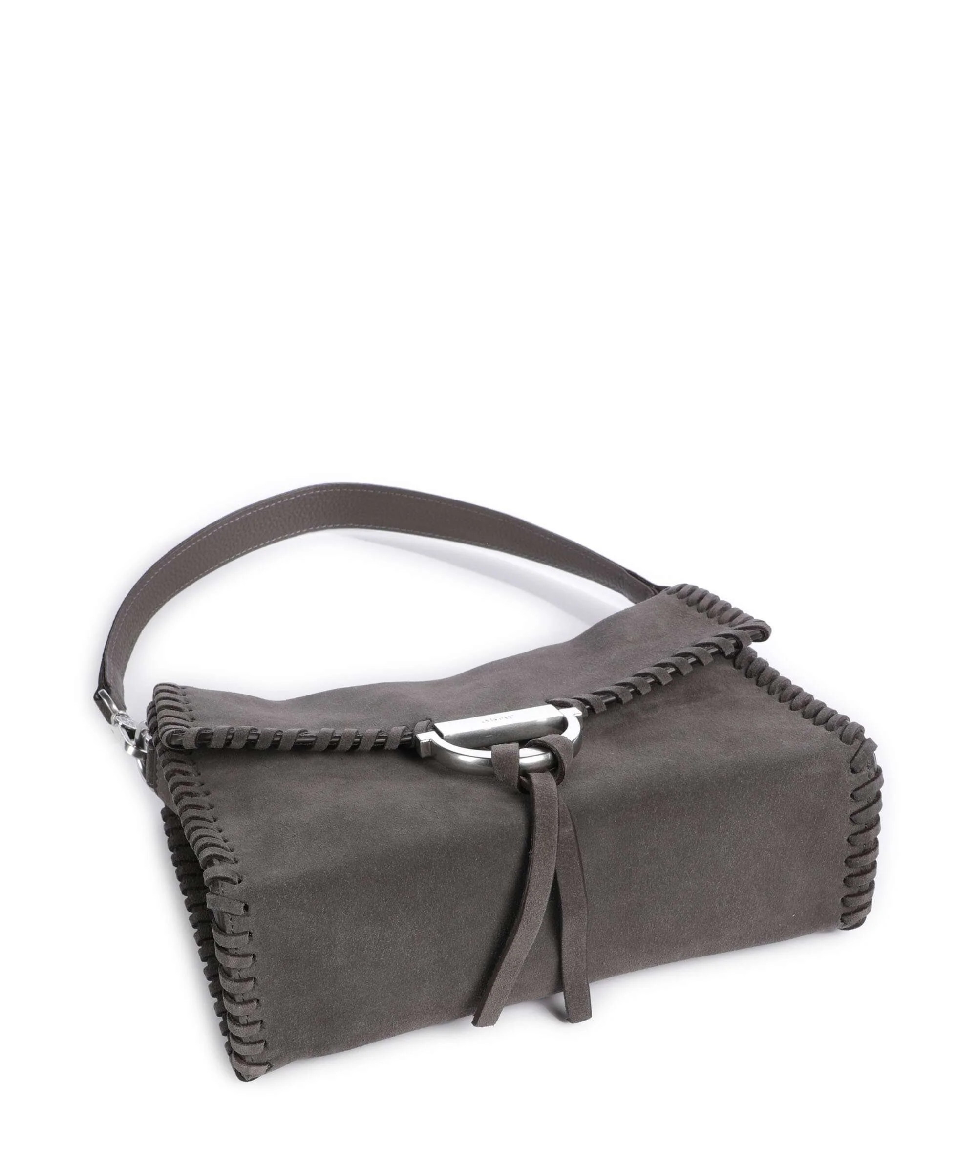 Abro Suede Temi Stitch Shoulder bag grey - Image 5