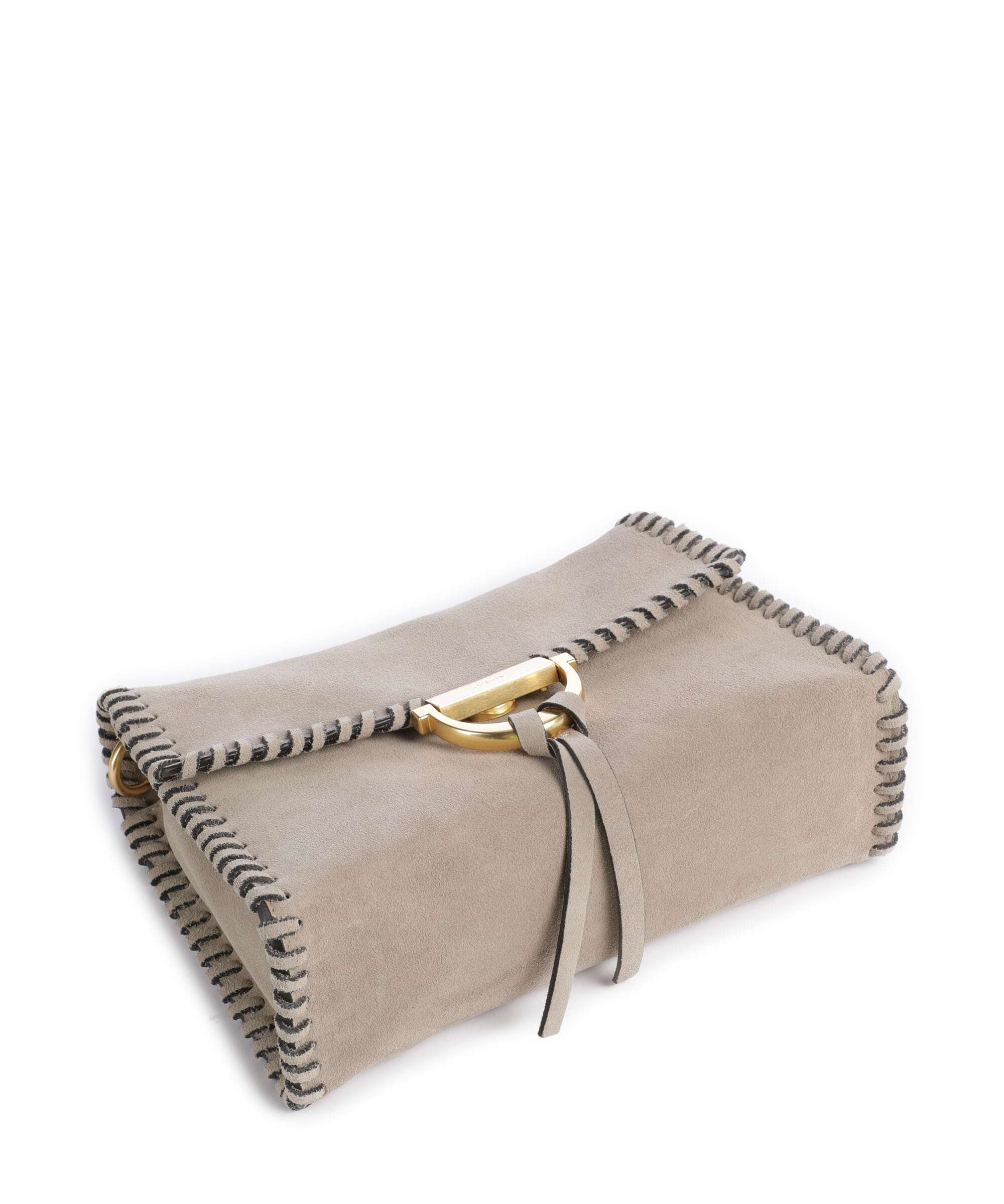Abro Suede Temi Stitch Shoulder bag siena - Image 6