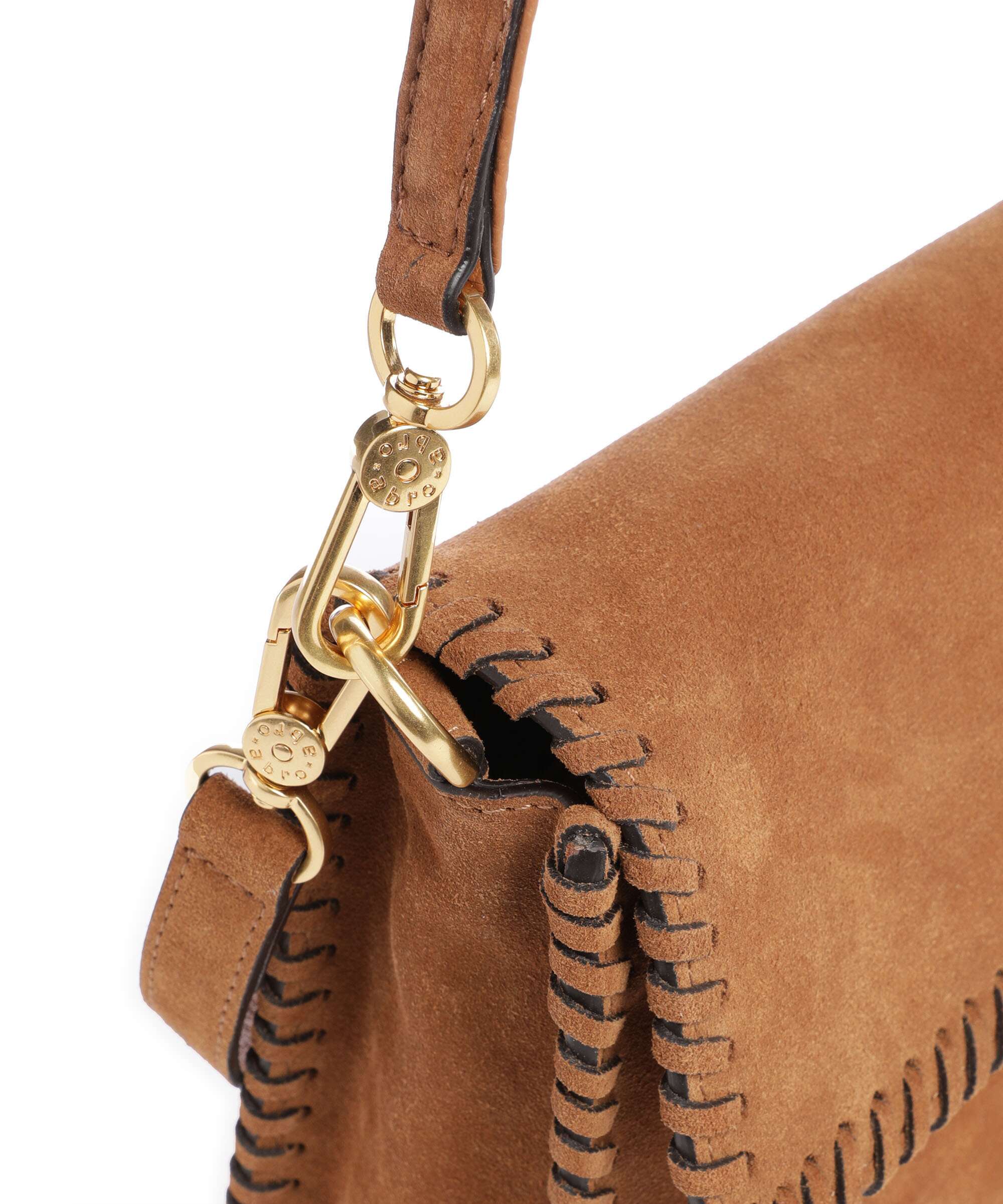 Abro Suede Temi Stitch Shoulder bag cuoio - Image 4