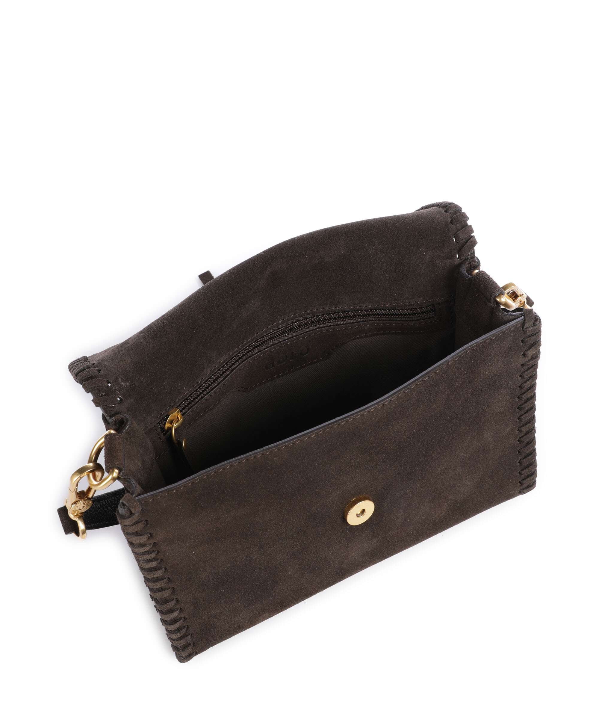 Abro Suede Temi Stitch Shoulder bag dark brown - Image 7