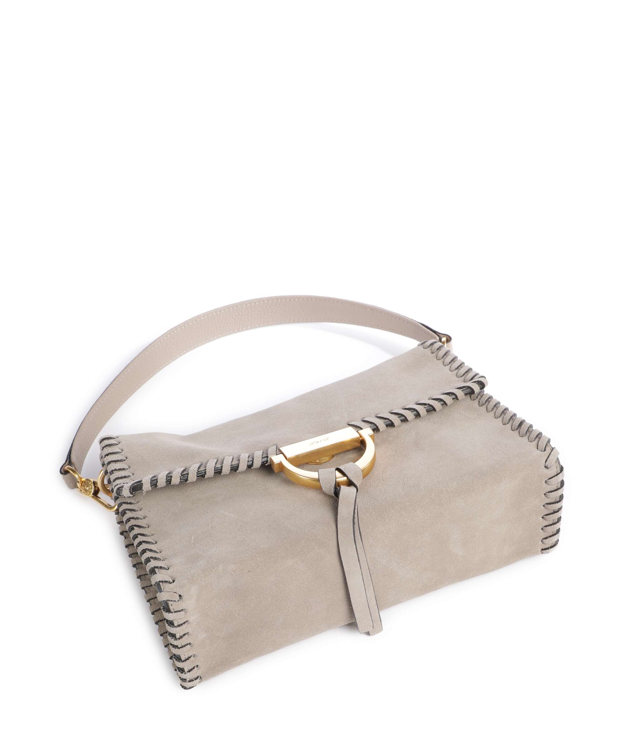 Abro Suede Temi Stitch Shoulder bag siena - Image 6