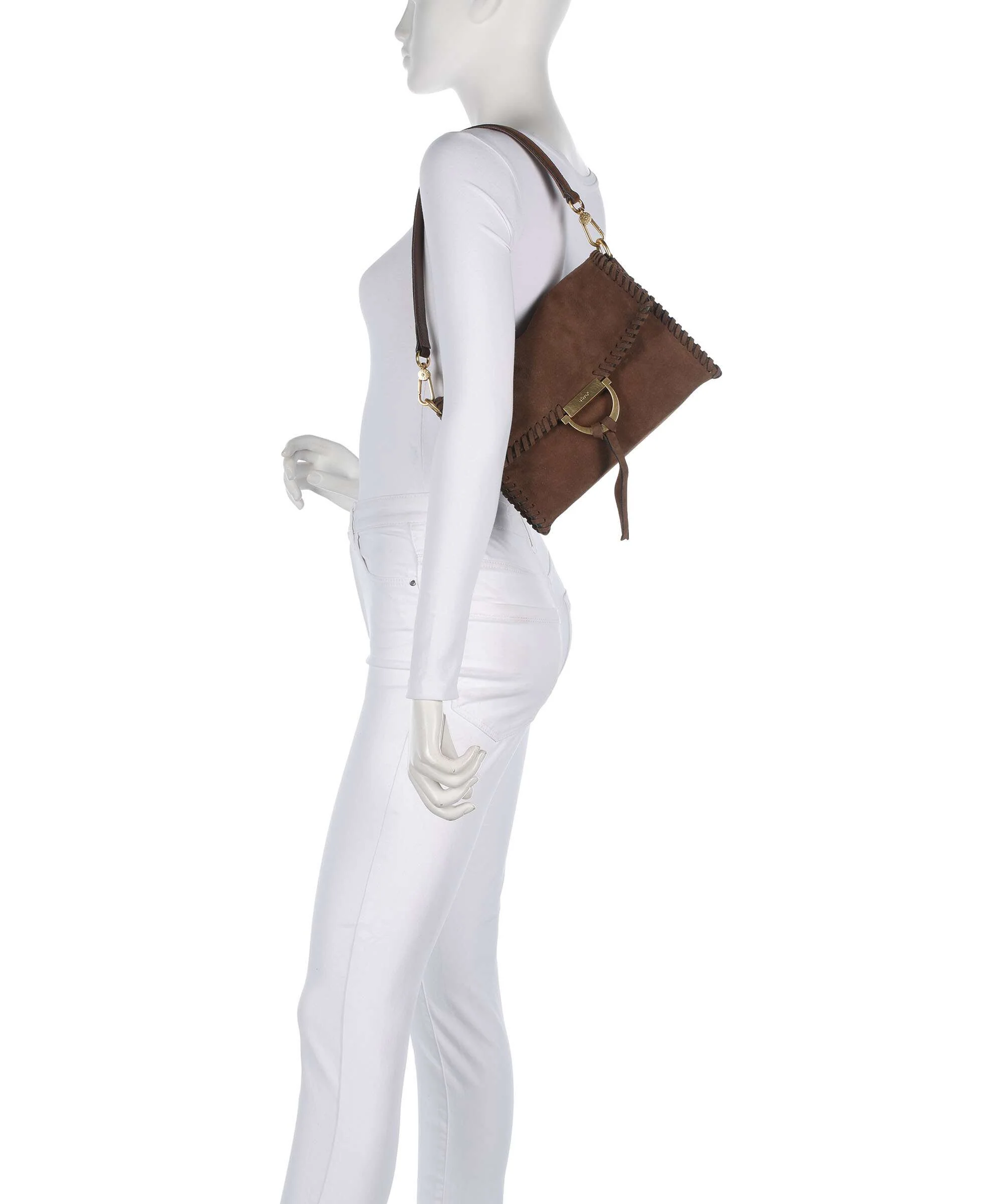 Abro Suede Temi Stitch Shoulder bag wood - Image 3