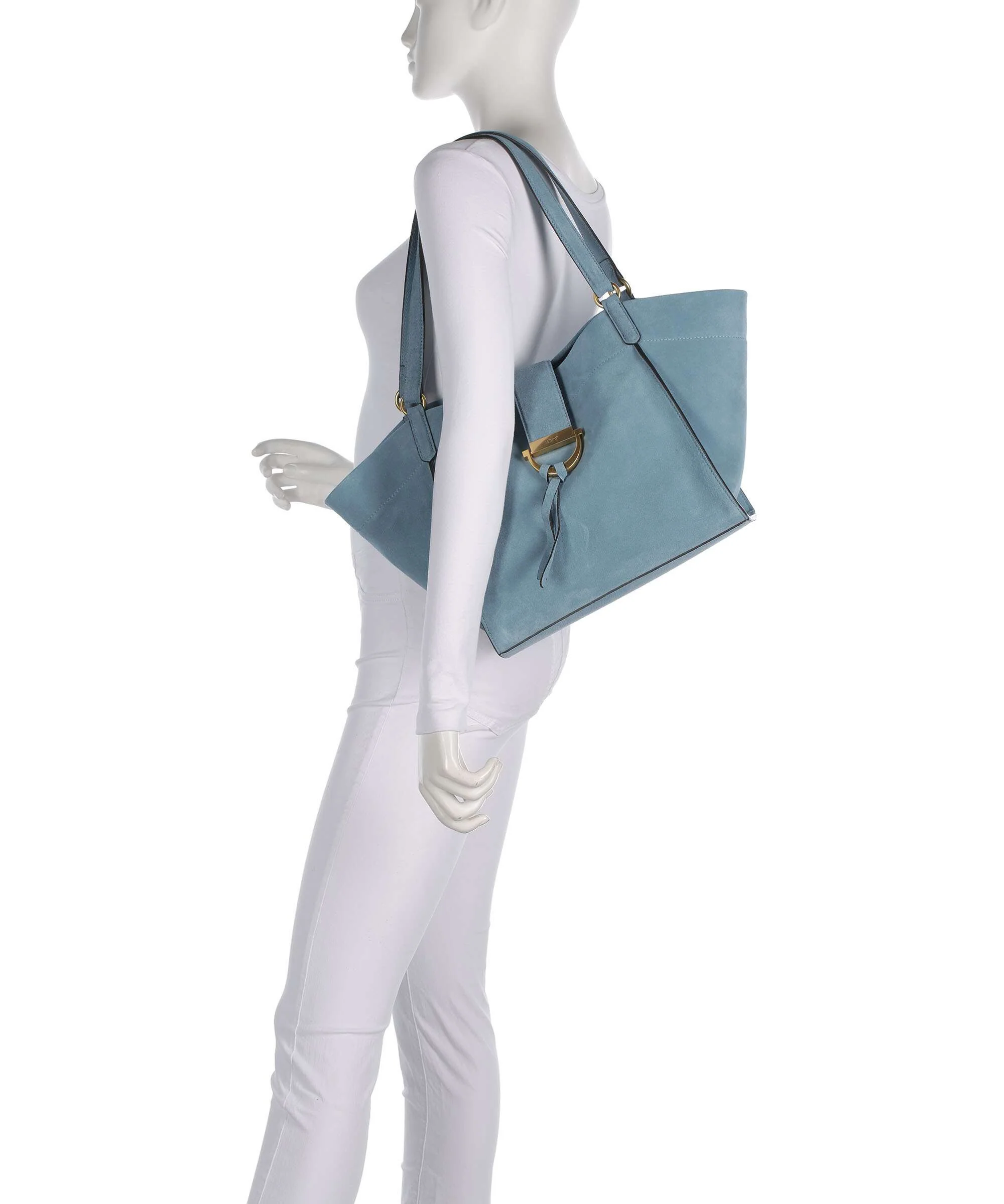 Abro Suede Temi Tote bag sapphire - Image 3
