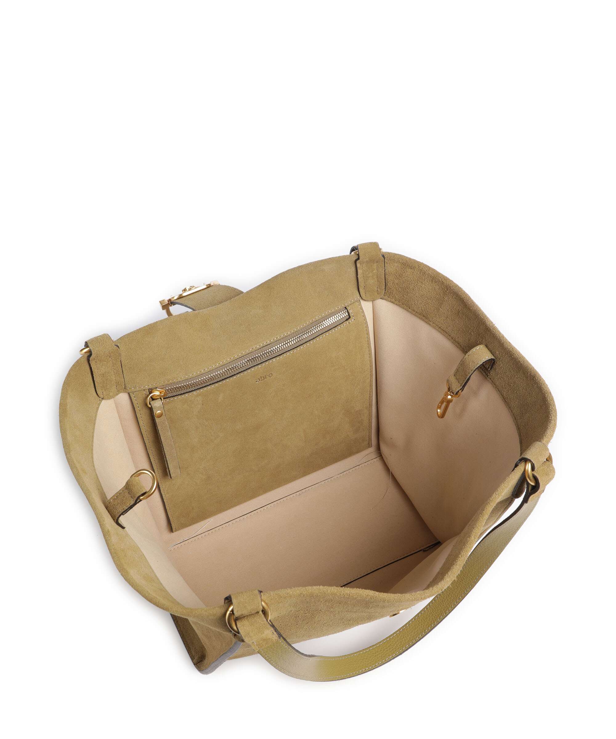 Abro Suede Temi Tote bag mud - Image 6