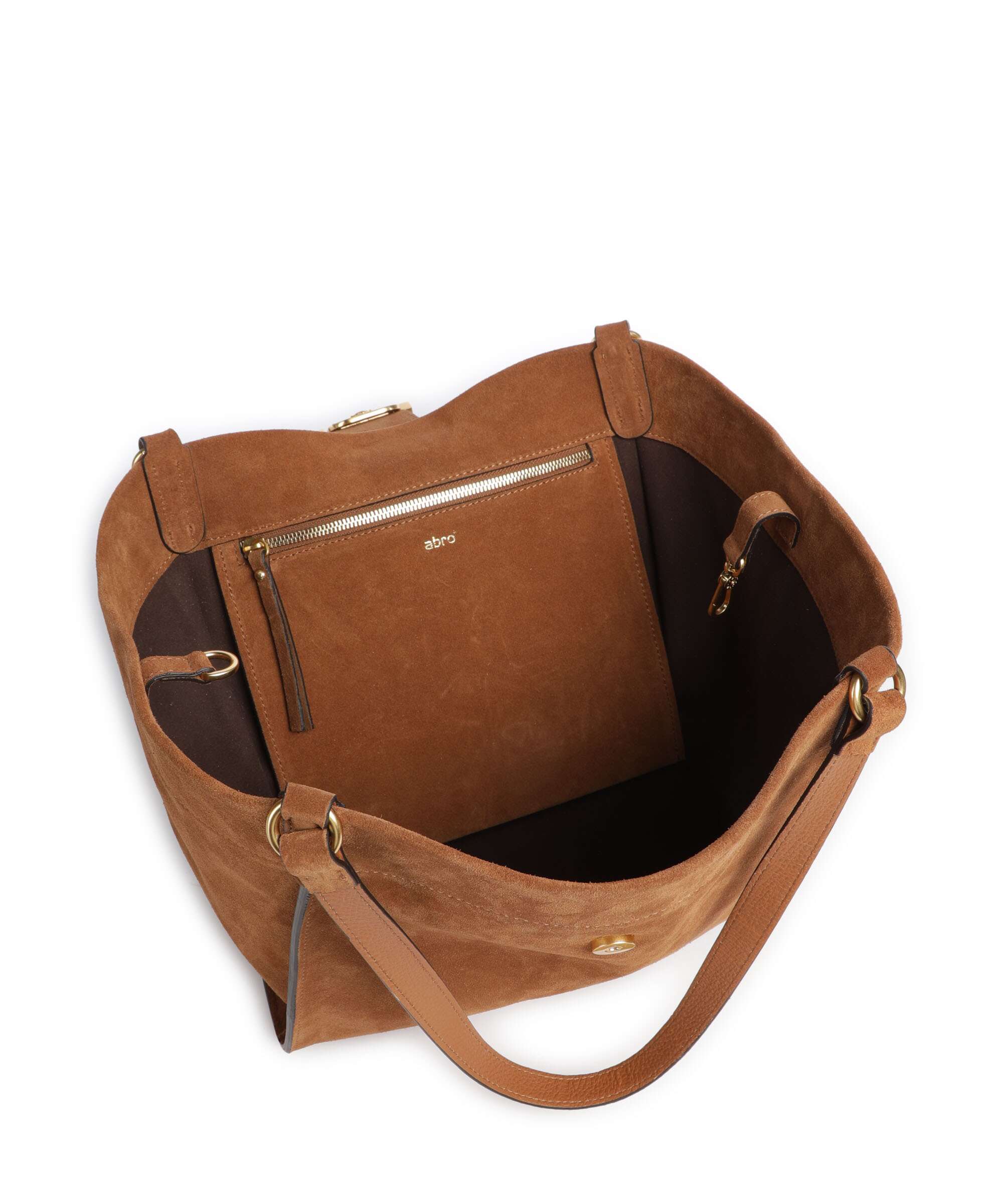 Abro Suede Temi Tote bag cuoio - Image 6