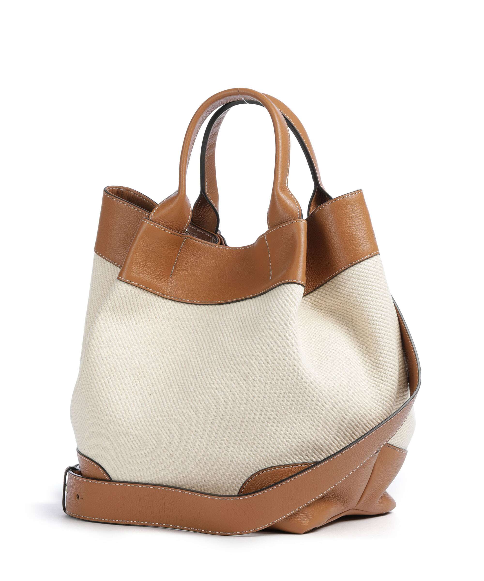 Abro Super Drill Essential Medium Handbag ivory/cuoio - Image 2