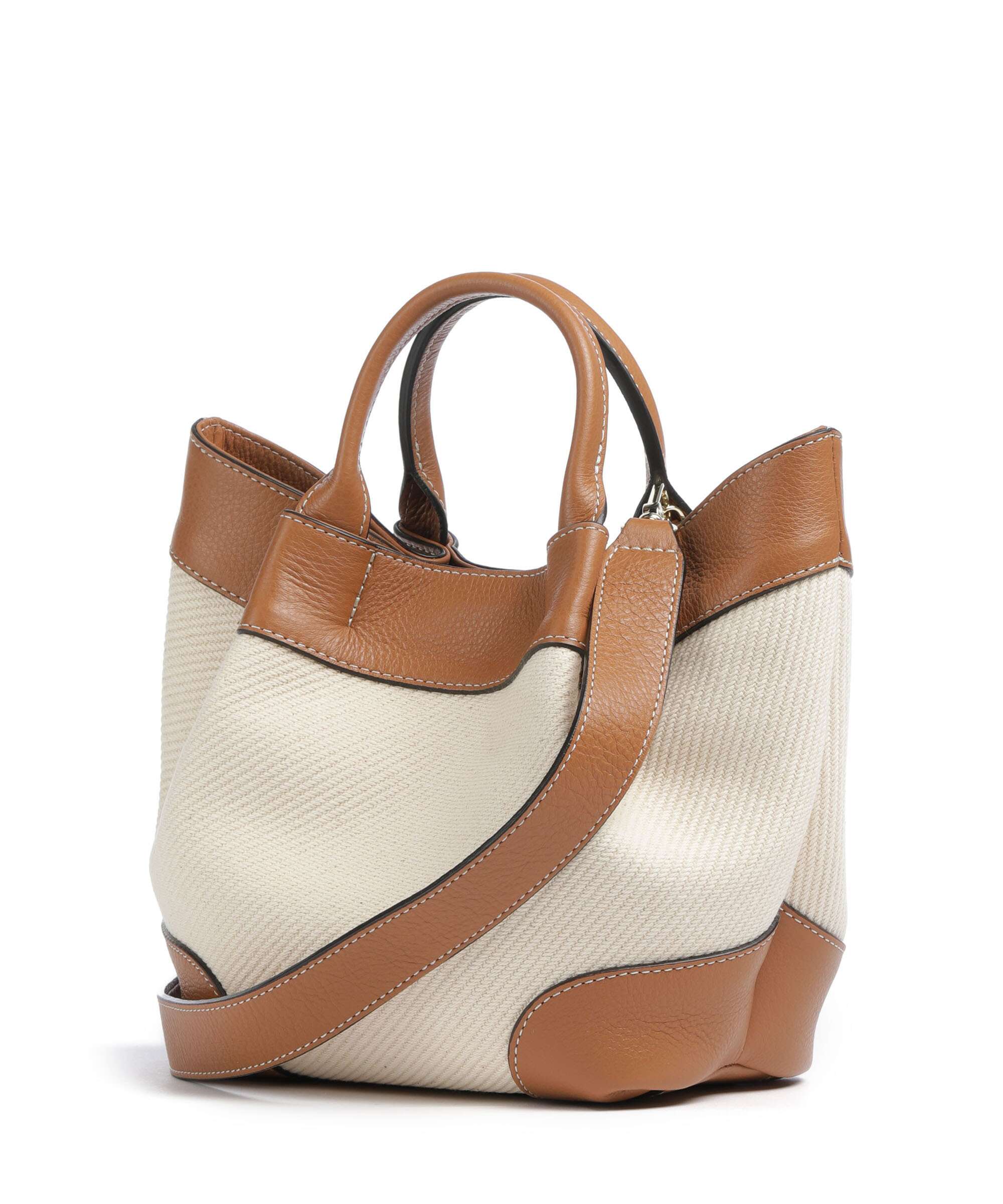 Abro Super Drill Essential Small Handbag ivory/cuoio - Image 2