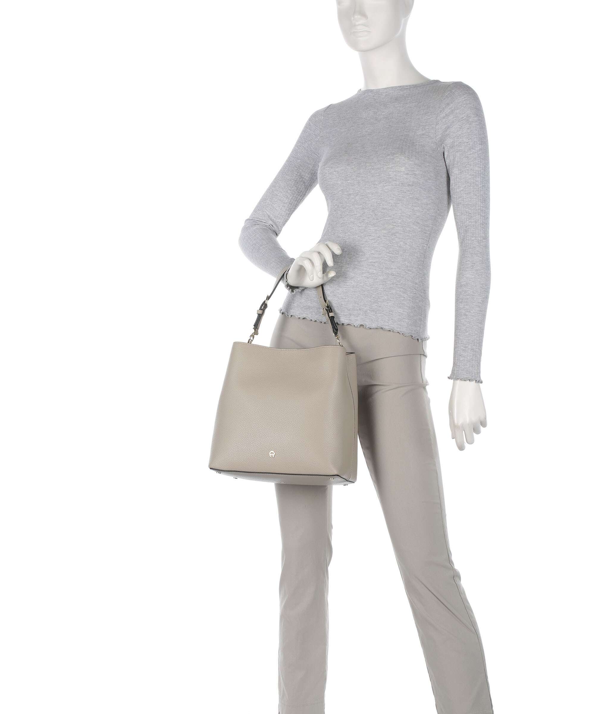 Aigner Delia M Hobo bag alpaca beige - Image 3