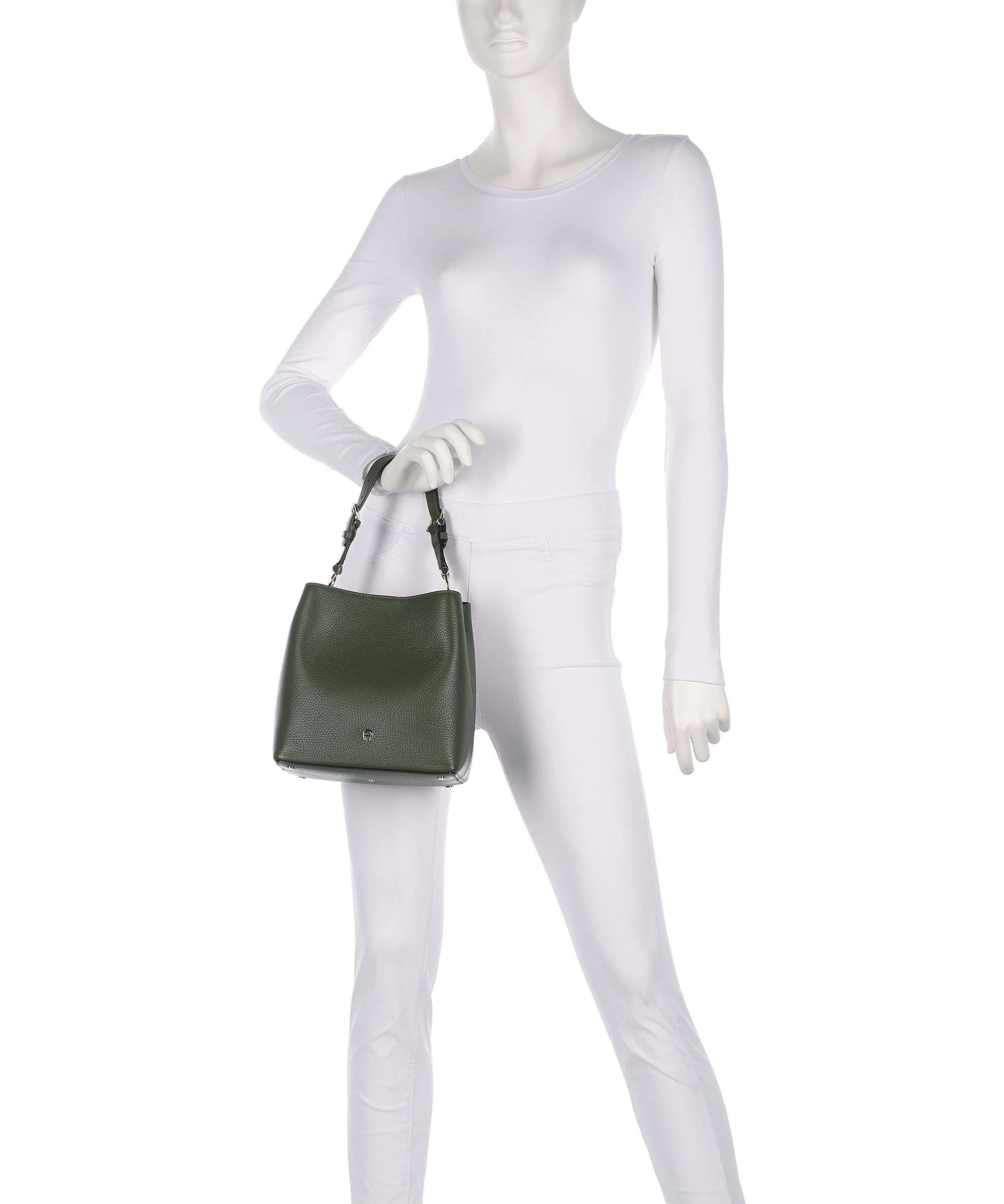Aigner Delia S Bucket bag dark olive - Image 3