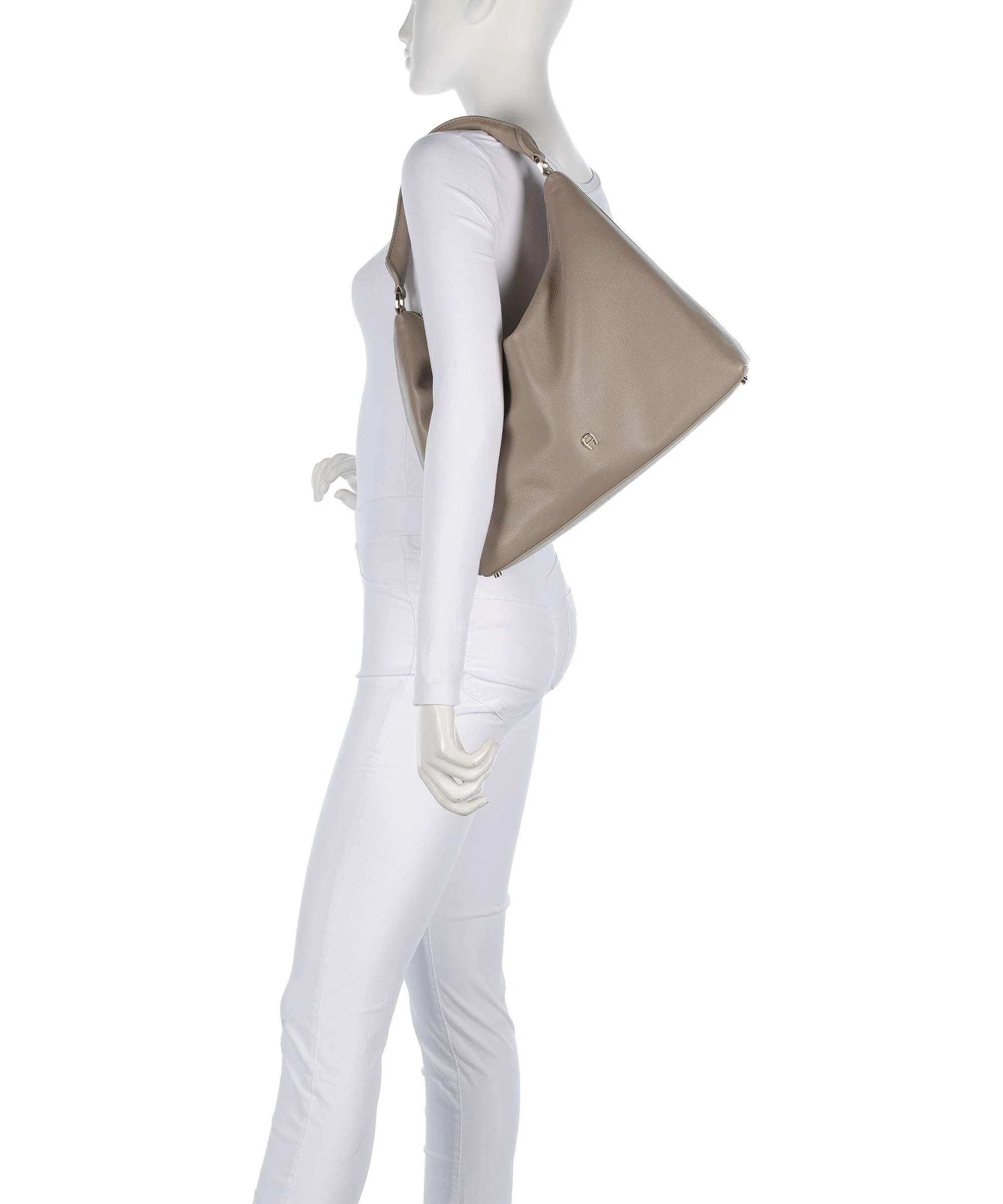 Aigner Zita M Hobo bag taupe - Image 3