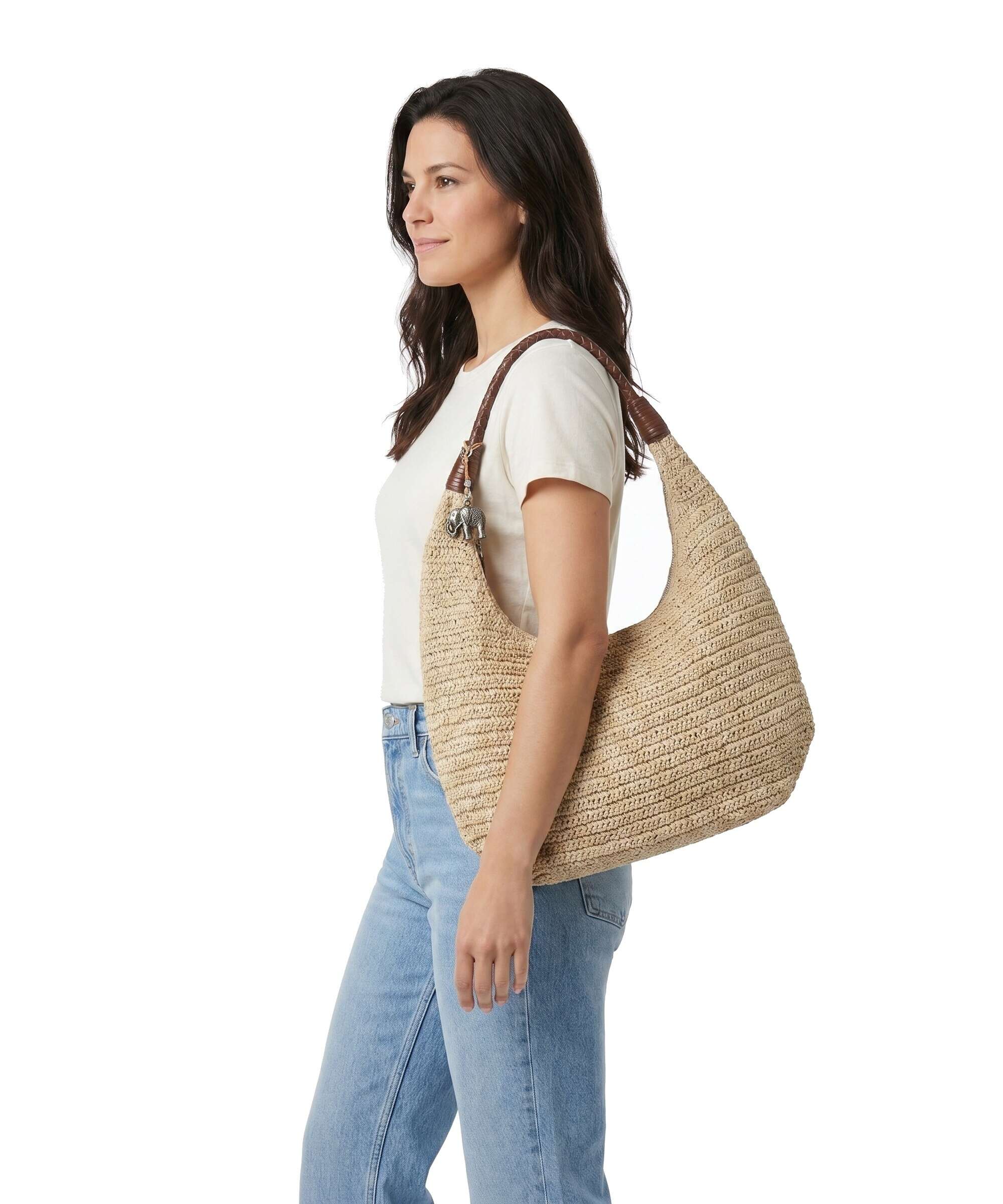 Anokhi Hobo bag beige - Image 3