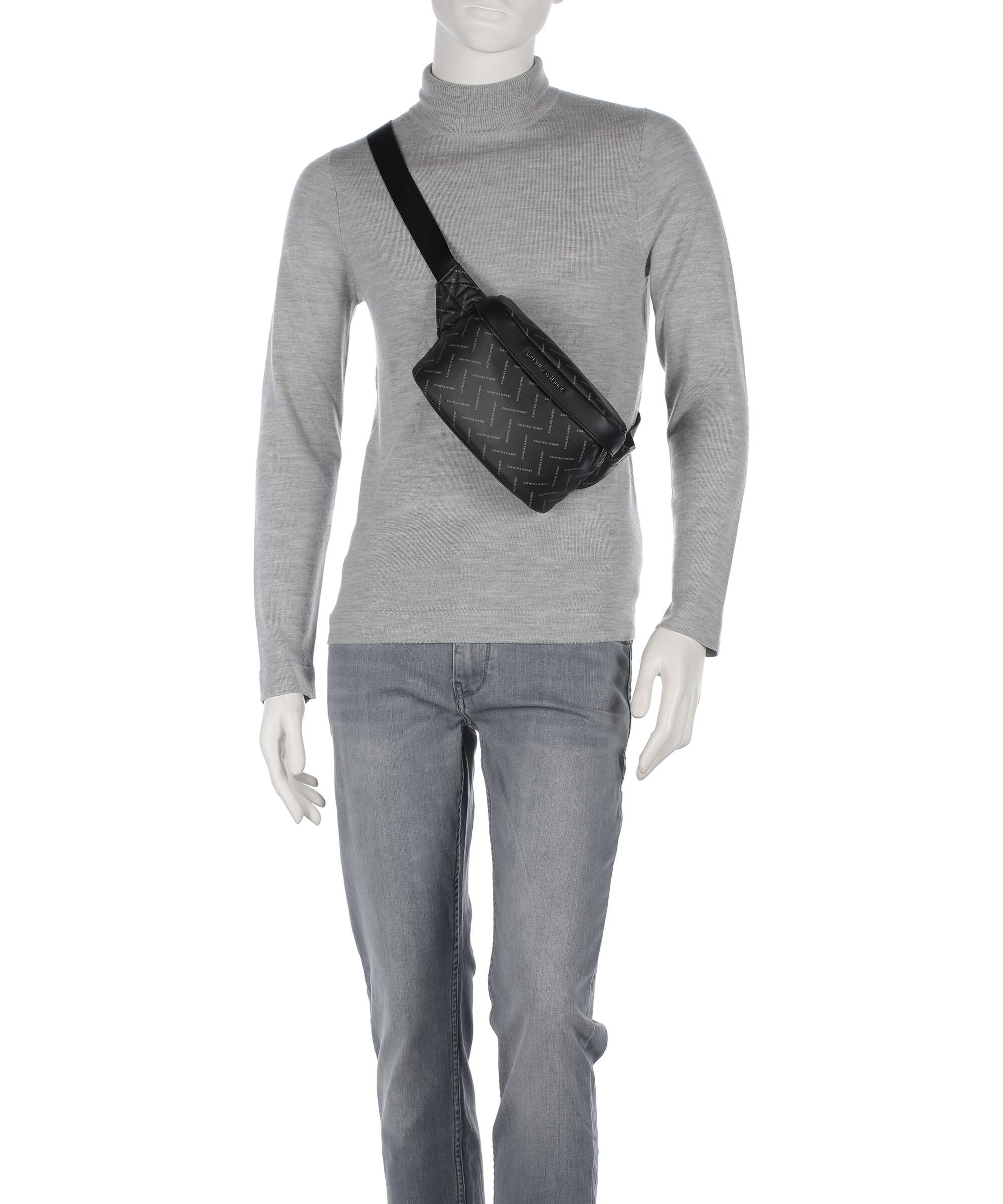 Armani Exchange Ginevra Printed Belt bag black/chiseled stone - Image 3