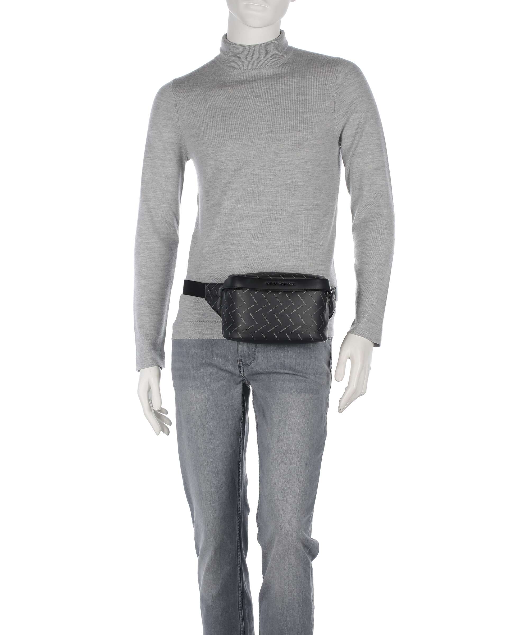 Armani Exchange Ginevra Printed Belt bag black/chiseled stone - Image 4