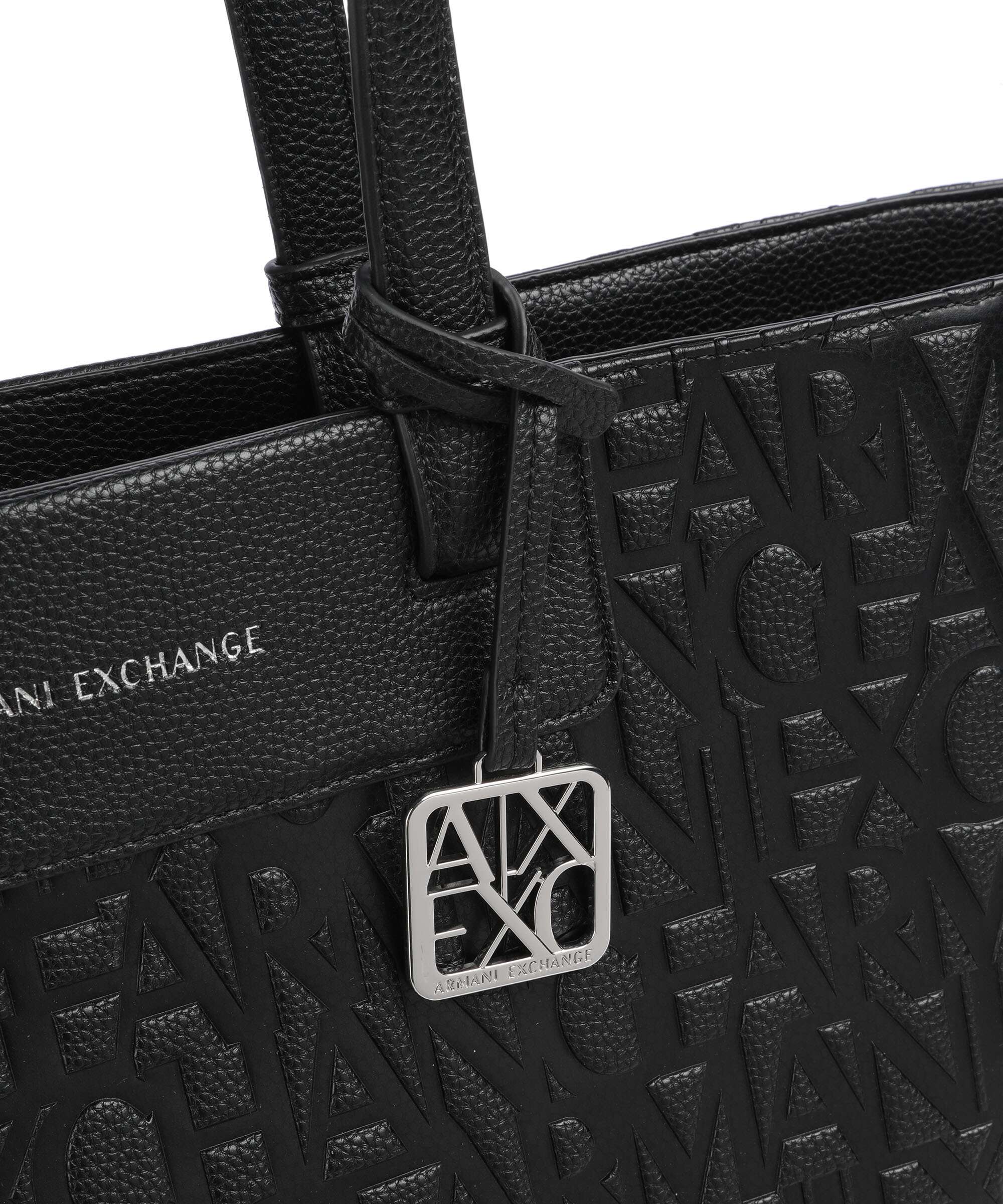 Armani Exchange Liz Monogram L Tote bag black - Image 4