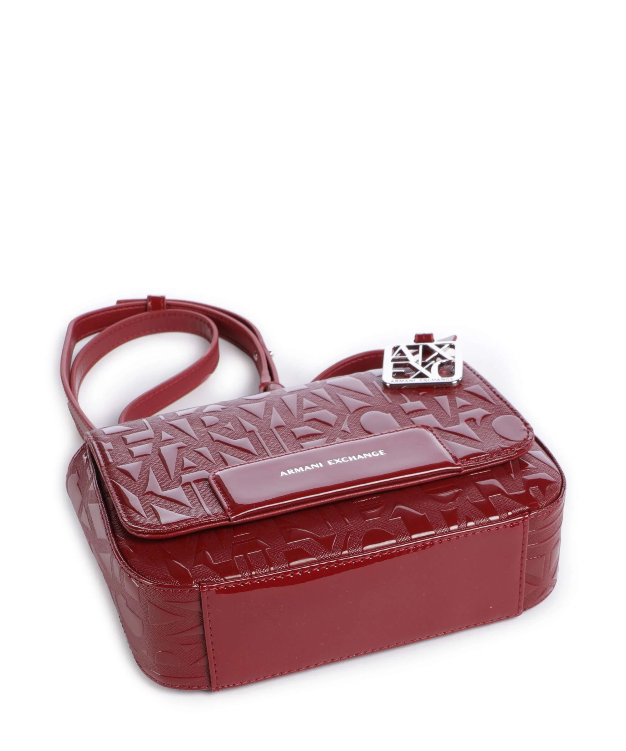 Armani Exchange Liz Patent Crossbody bag red dahlia - Image 5