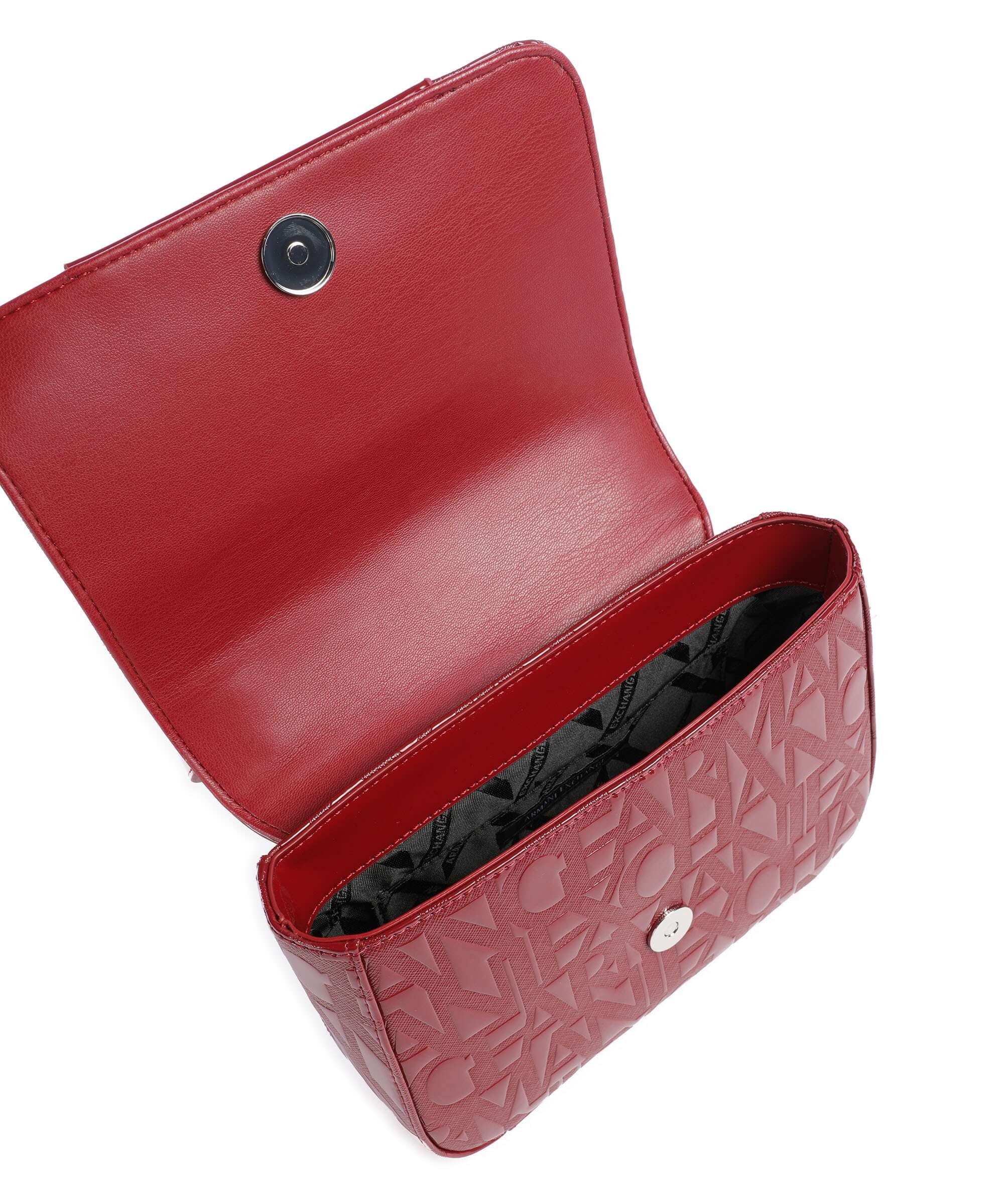 Armani Exchange Liz Patent Crossbody bag red dahlia - Image 6