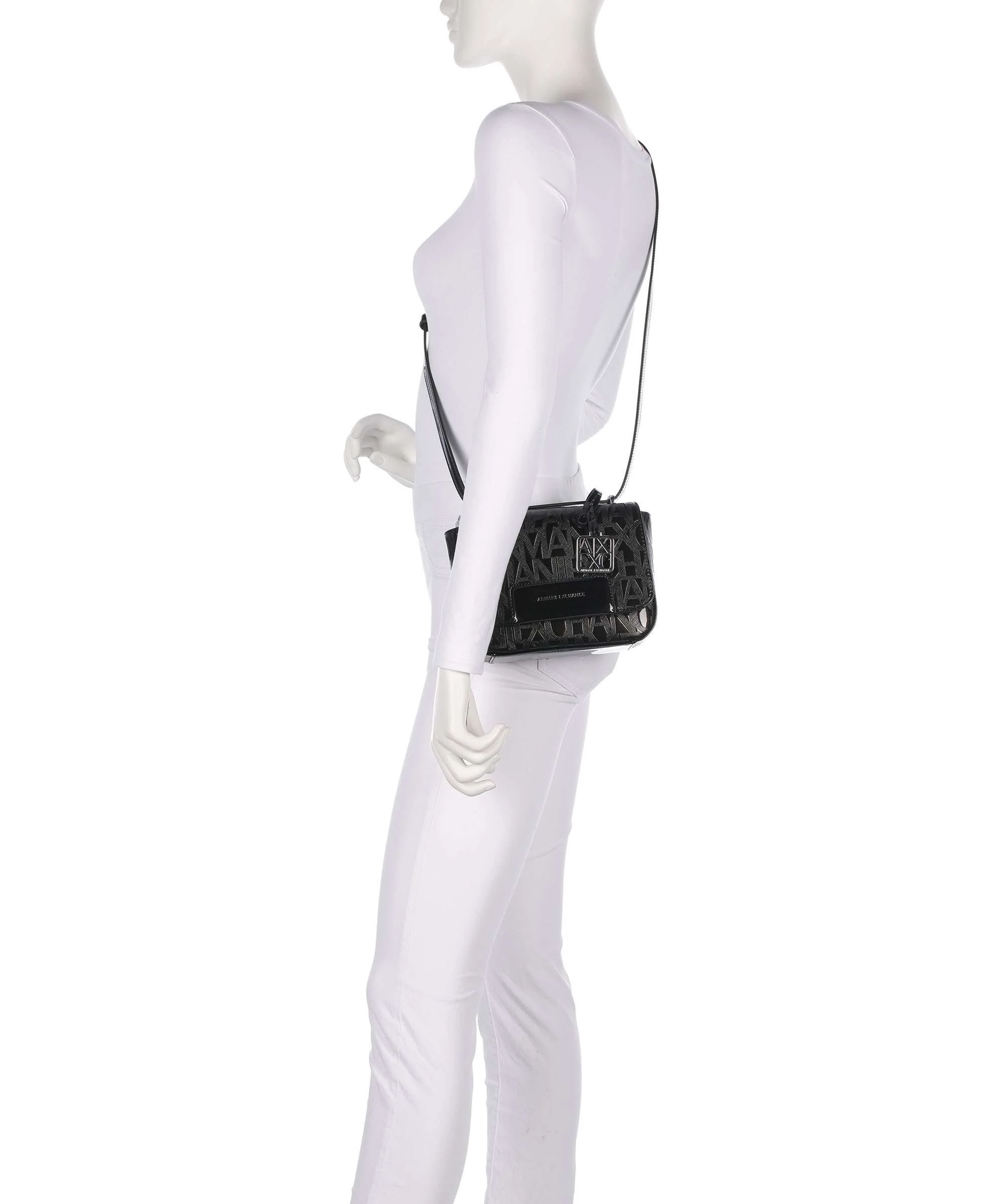 Armani Exchange Liz Patent Crossbody bag black - Image 3