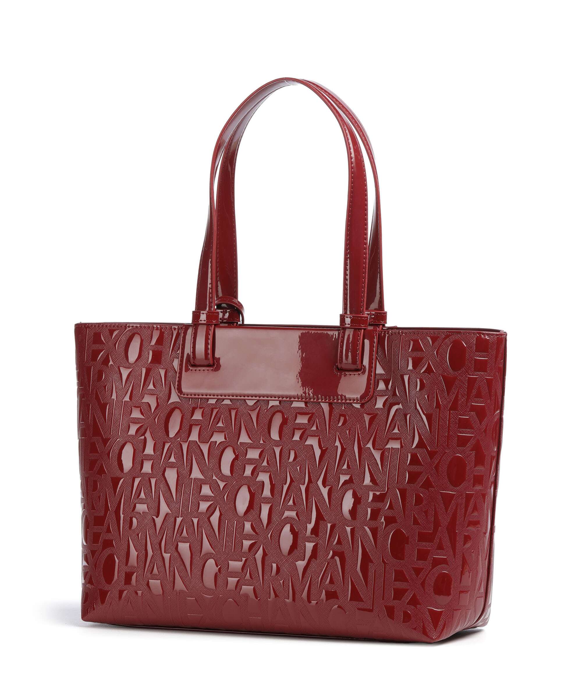 Armani Exchange Liz Patent M Tote bag red dahlia - Image 2