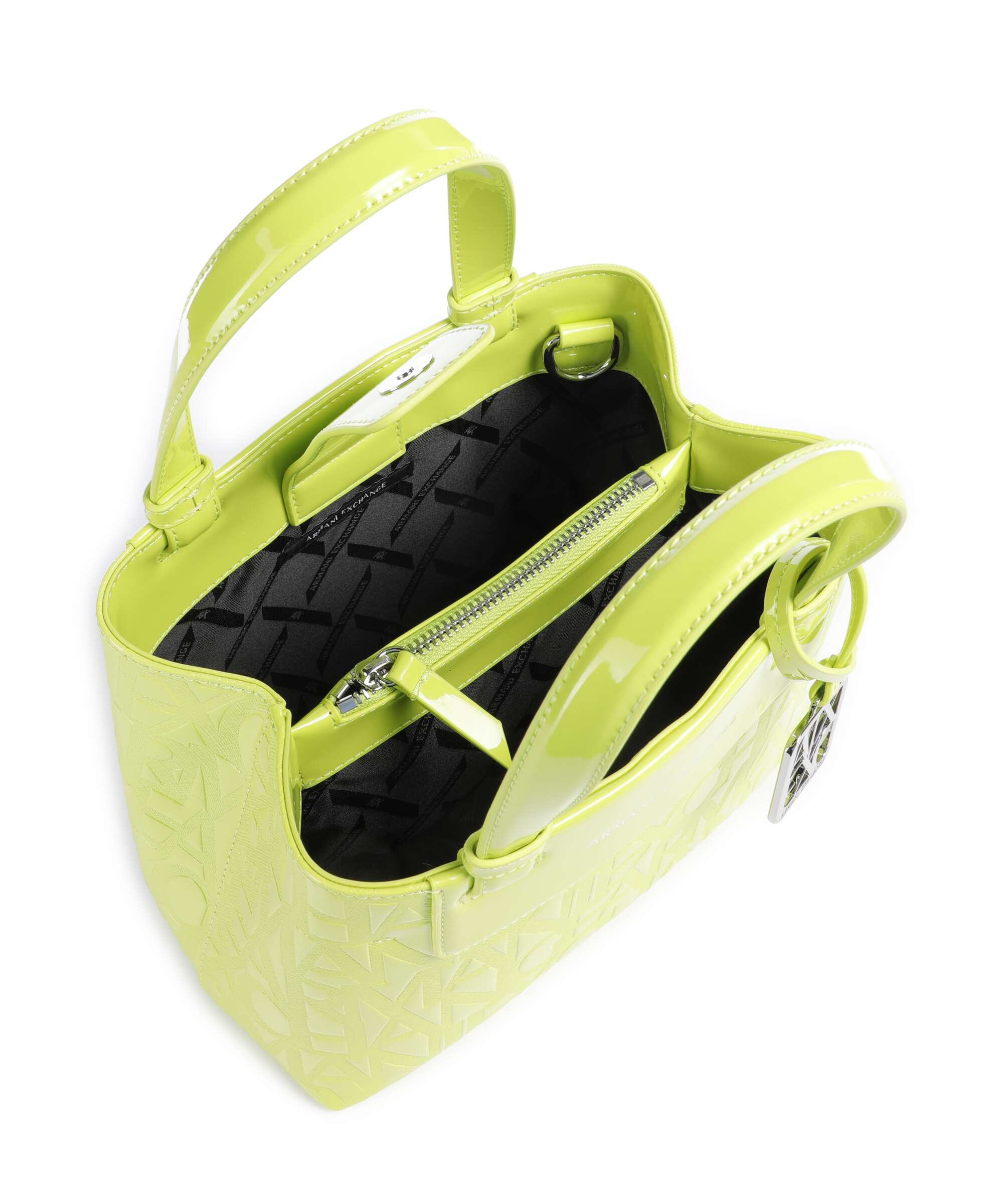 Armani Exchange Liz Patent S Handbag crystal citrus - Image 6