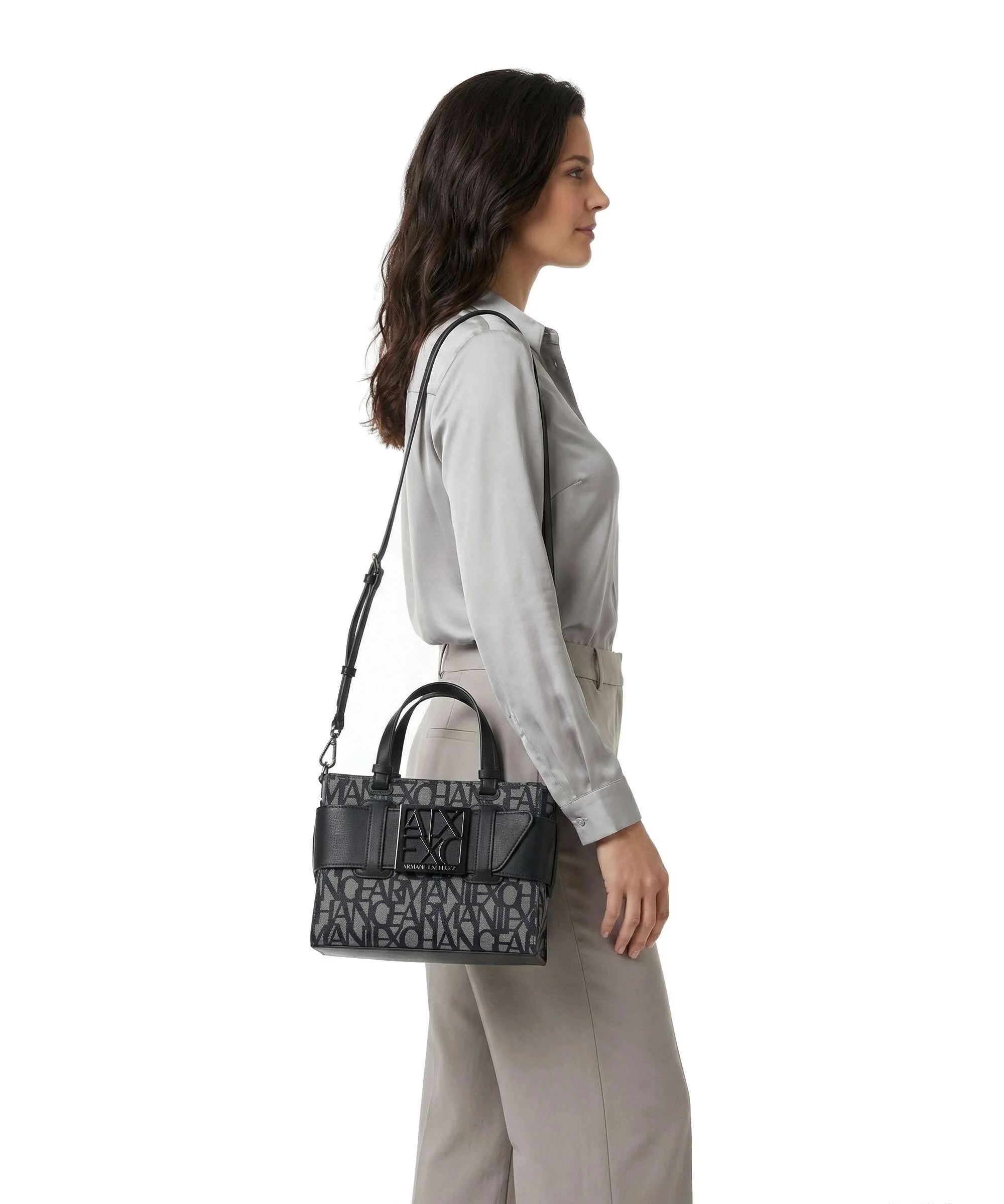 Armani Exchange Susy M Handbag beige/black - Image 3