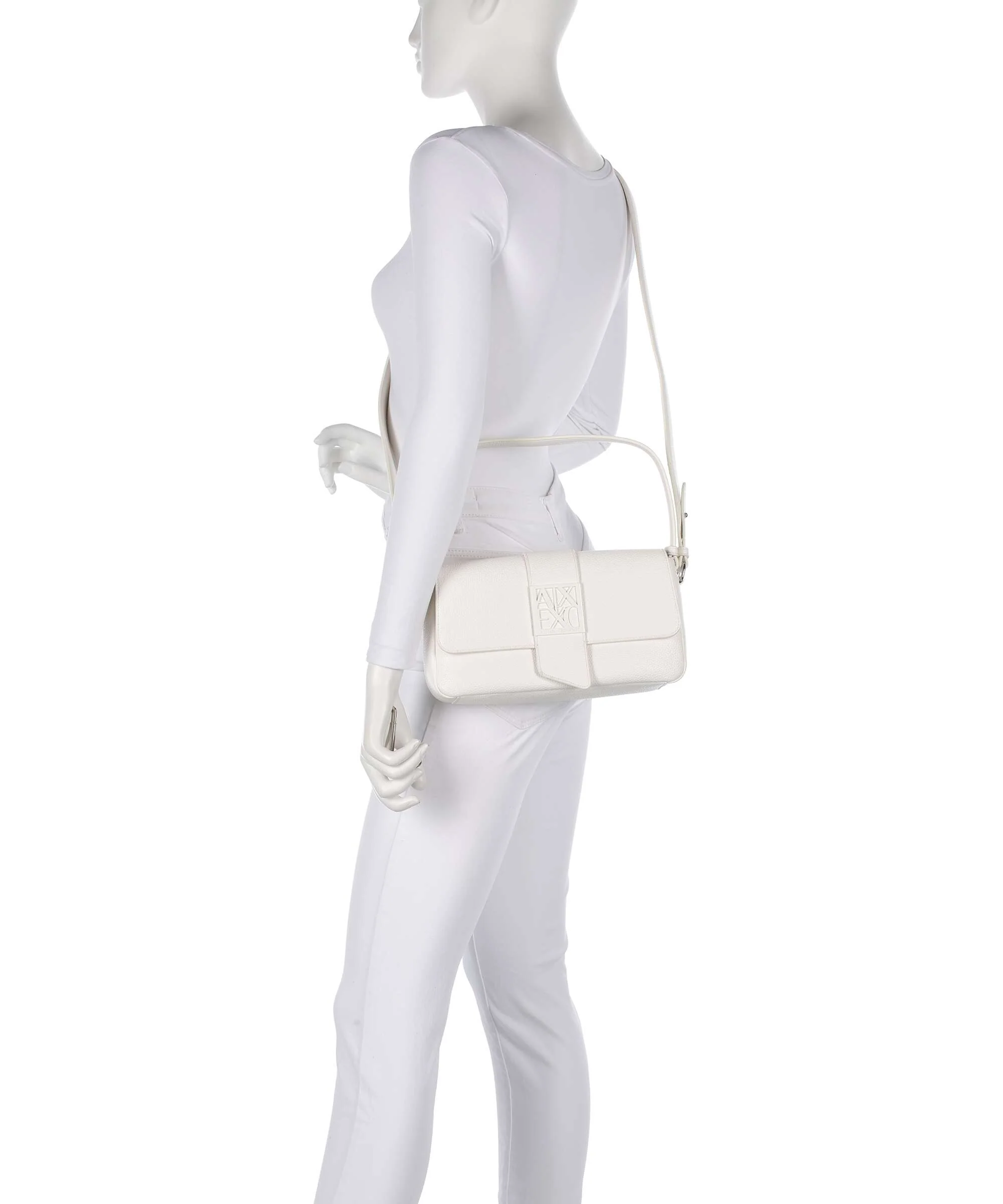 Armani Exchange Susy Soft Shoulder bag off white - Image 4