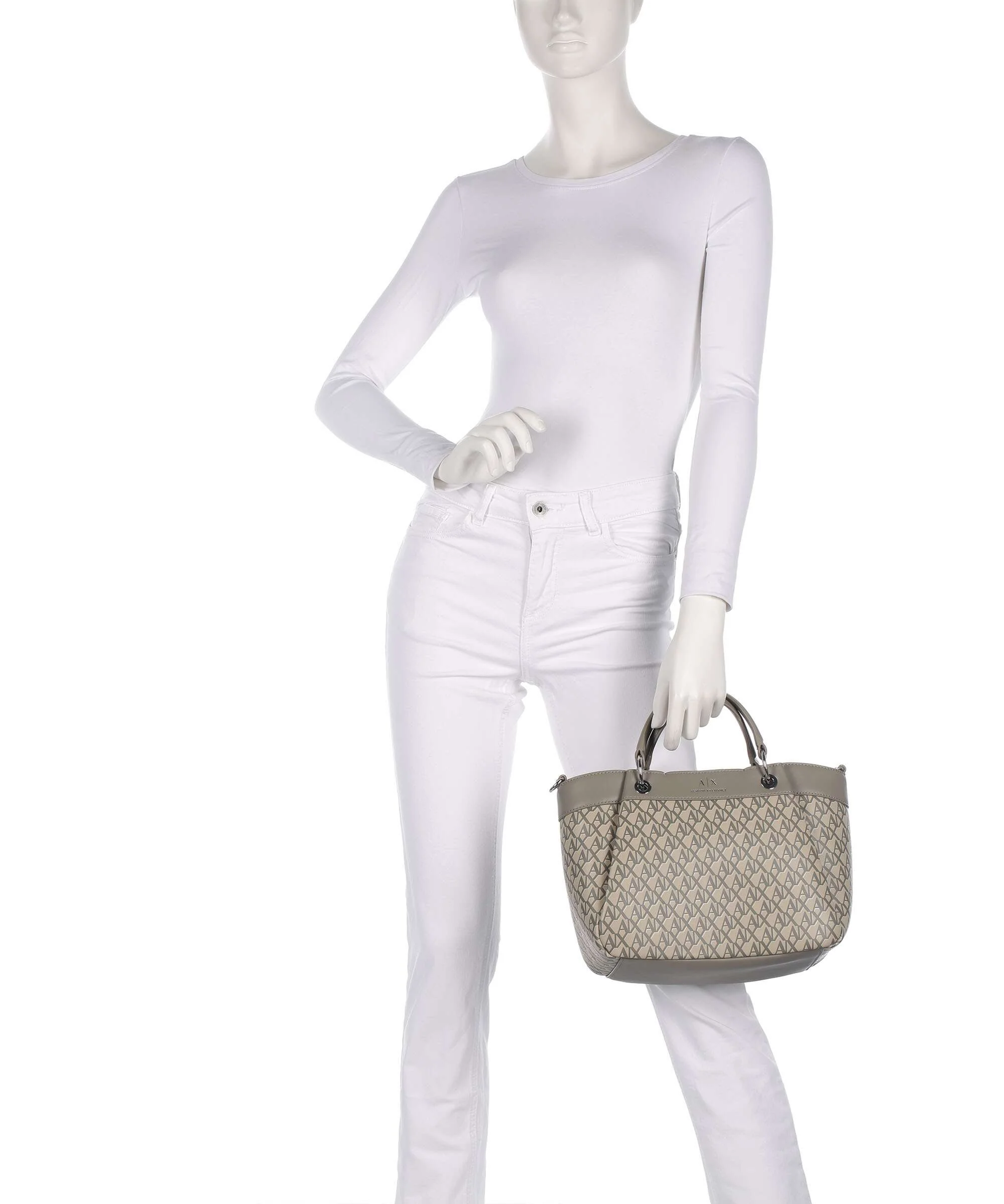 Armani Exchange Wave Monogram M Handbag sound sand/brown bass - Image 3